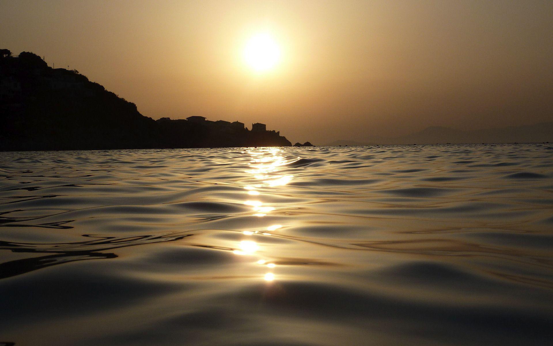 beaches, water, body, sun, rising, sunrise, morning, 1920x1200, sea, 1080P, HD Wallpaper