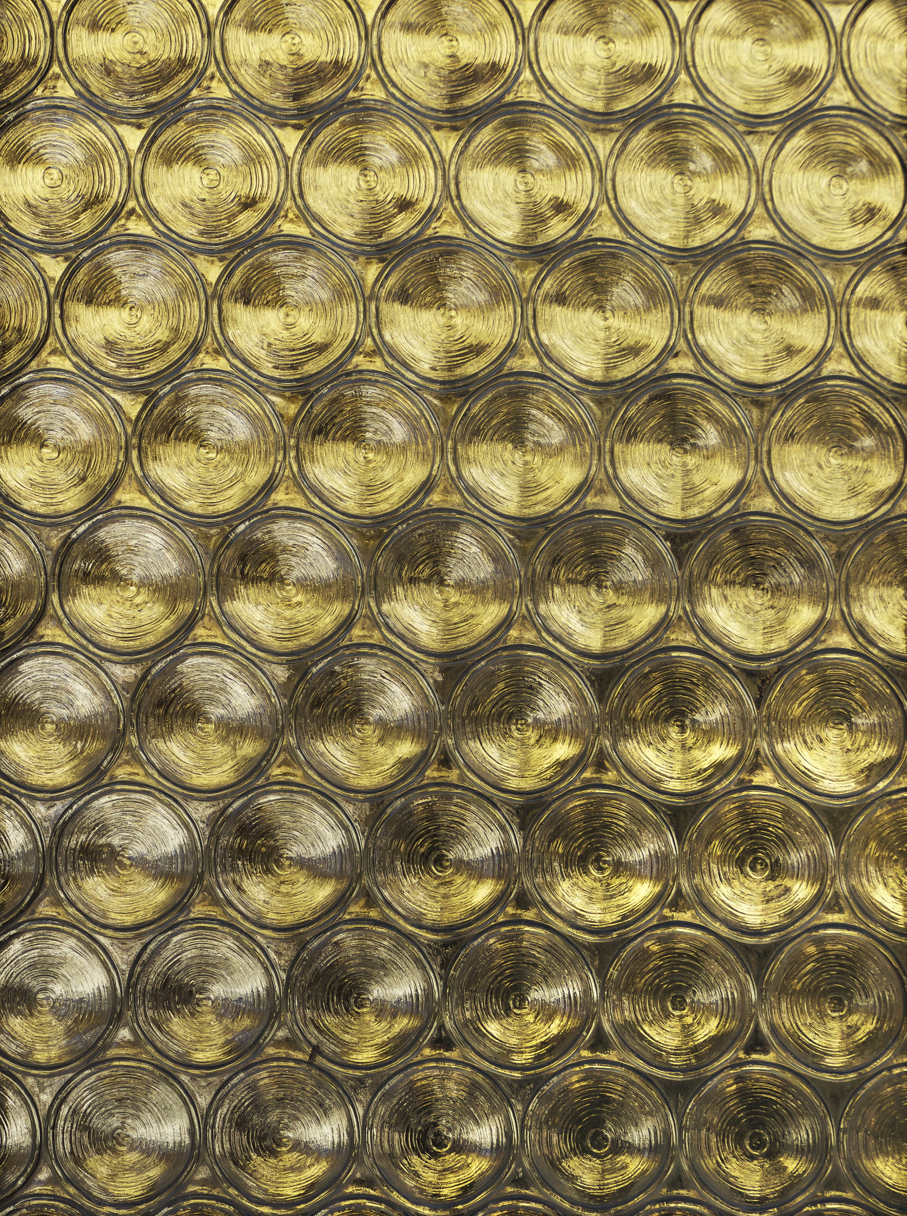 textured, circle, glass, close-up, arrangement, disc, cathedral glass, cast glass, window, large group of objects, shape, pattern, yellow, in a row, laminated glass, Phone HD Wallpaper