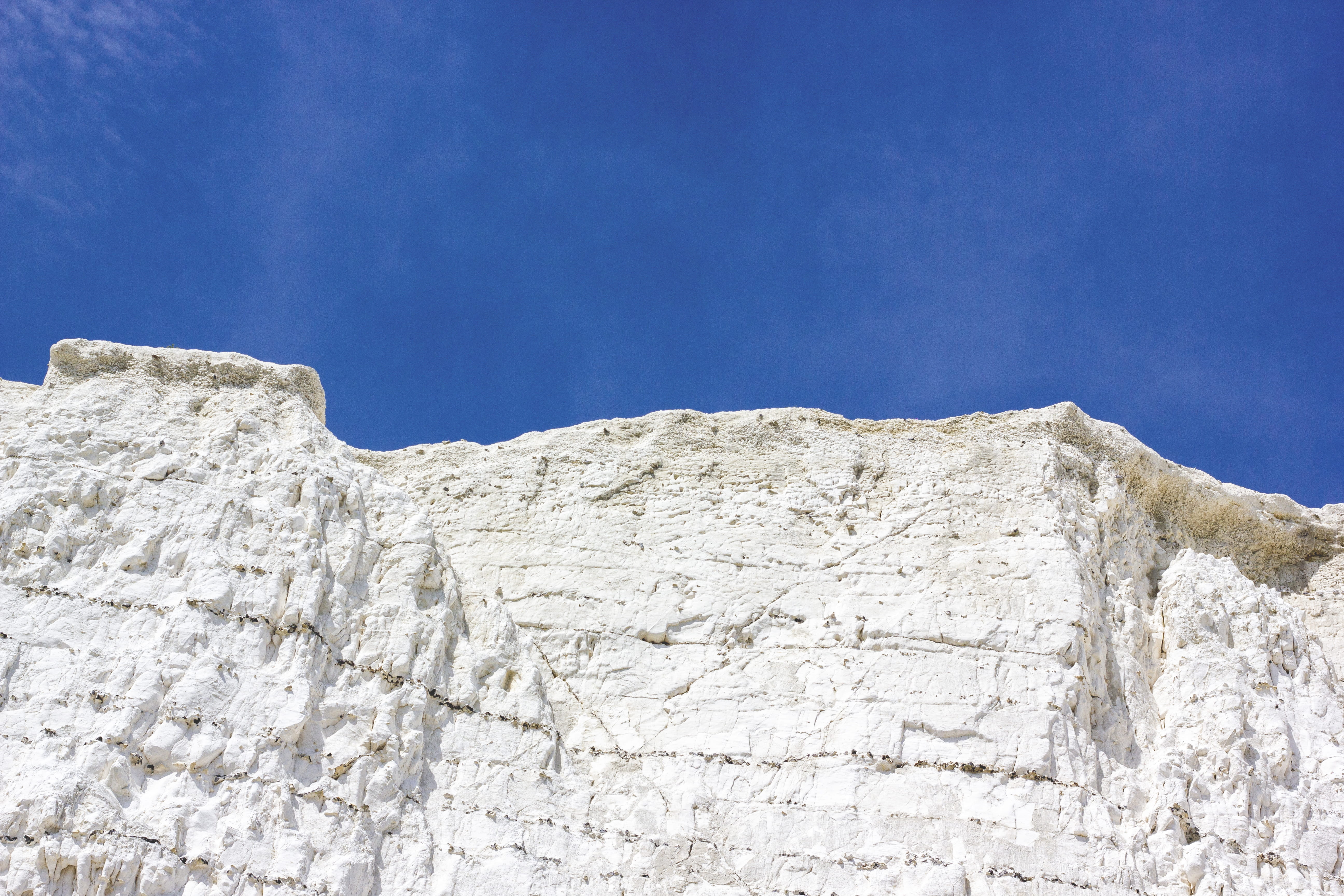 outdoors, day, landscape, beauty in nature, formation, blue, cliffs, clouds, contrast, united kingdom, seaford, summer, beach, uk, seven sisters country park, HD Wallpaper