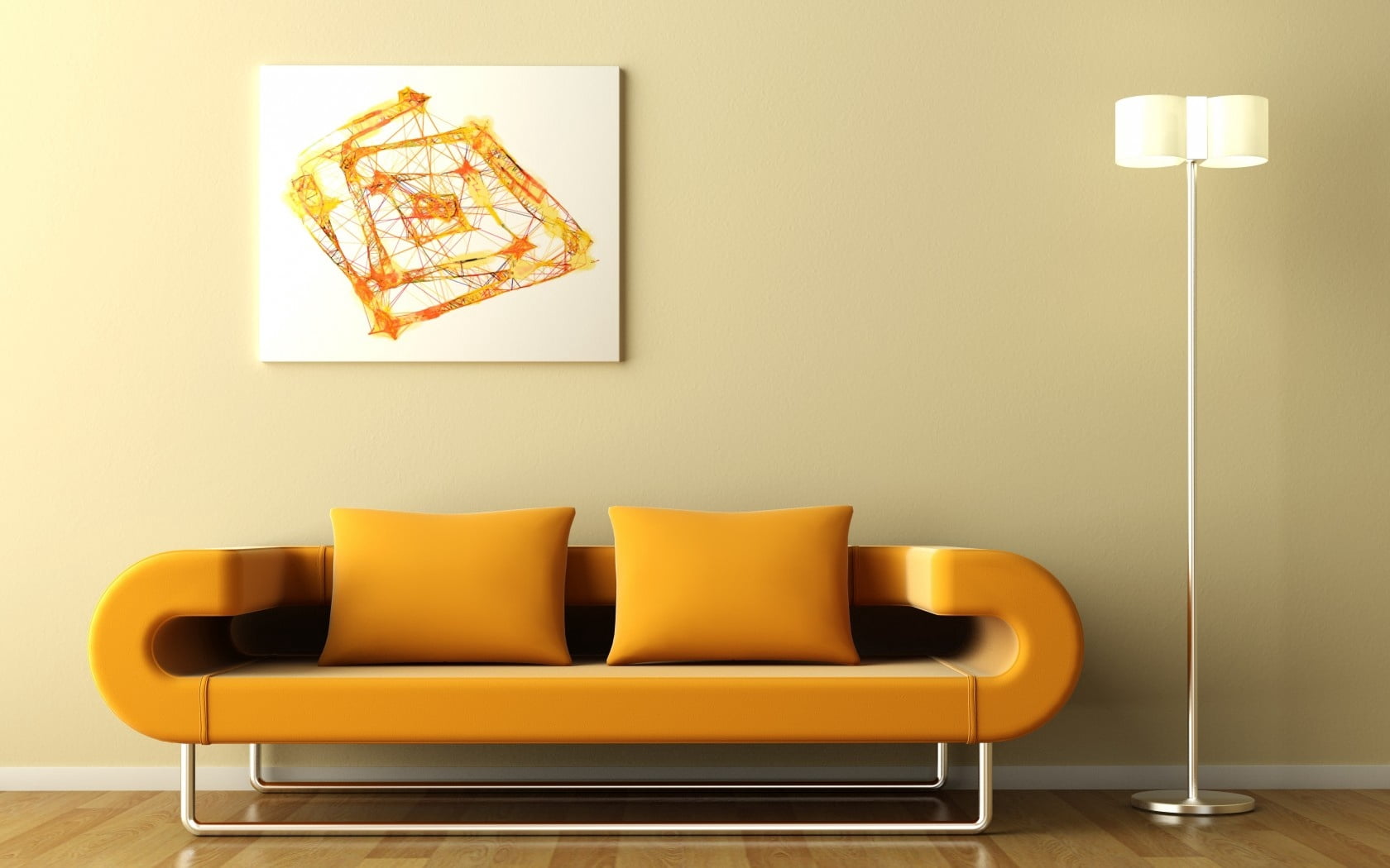 wall - Building Feature, empty, pillow, seat, backgrounds, indoors, furniture, home, three dimensional, design, lighting equipment, lifestyles, domestic Room, HD Wallpaper