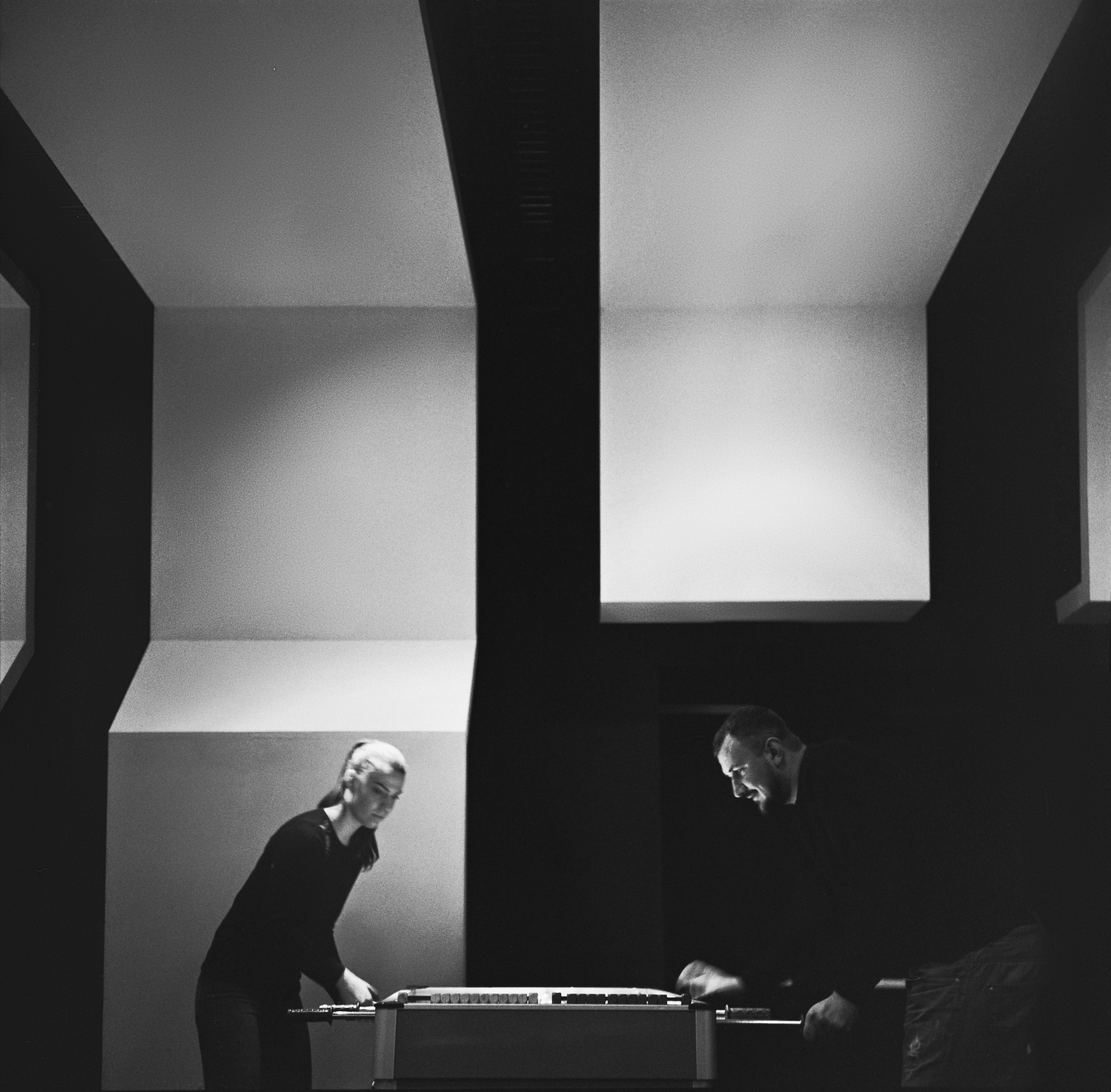 architecture, play, real people, grainy, 4K, window, lighting equipment, game, ceiling, blackandwhite, business, one person, architectural, wall - building feature, HD Wallpaper