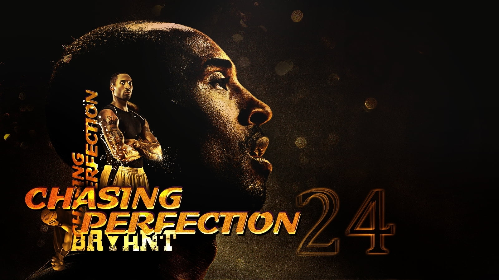 looking away, looking, serious, profile view, text, digital composite, dark, lakers, headshot, indoors, nba, 720P, portrait, one person, young adult, nightlife, HD Wallpaper