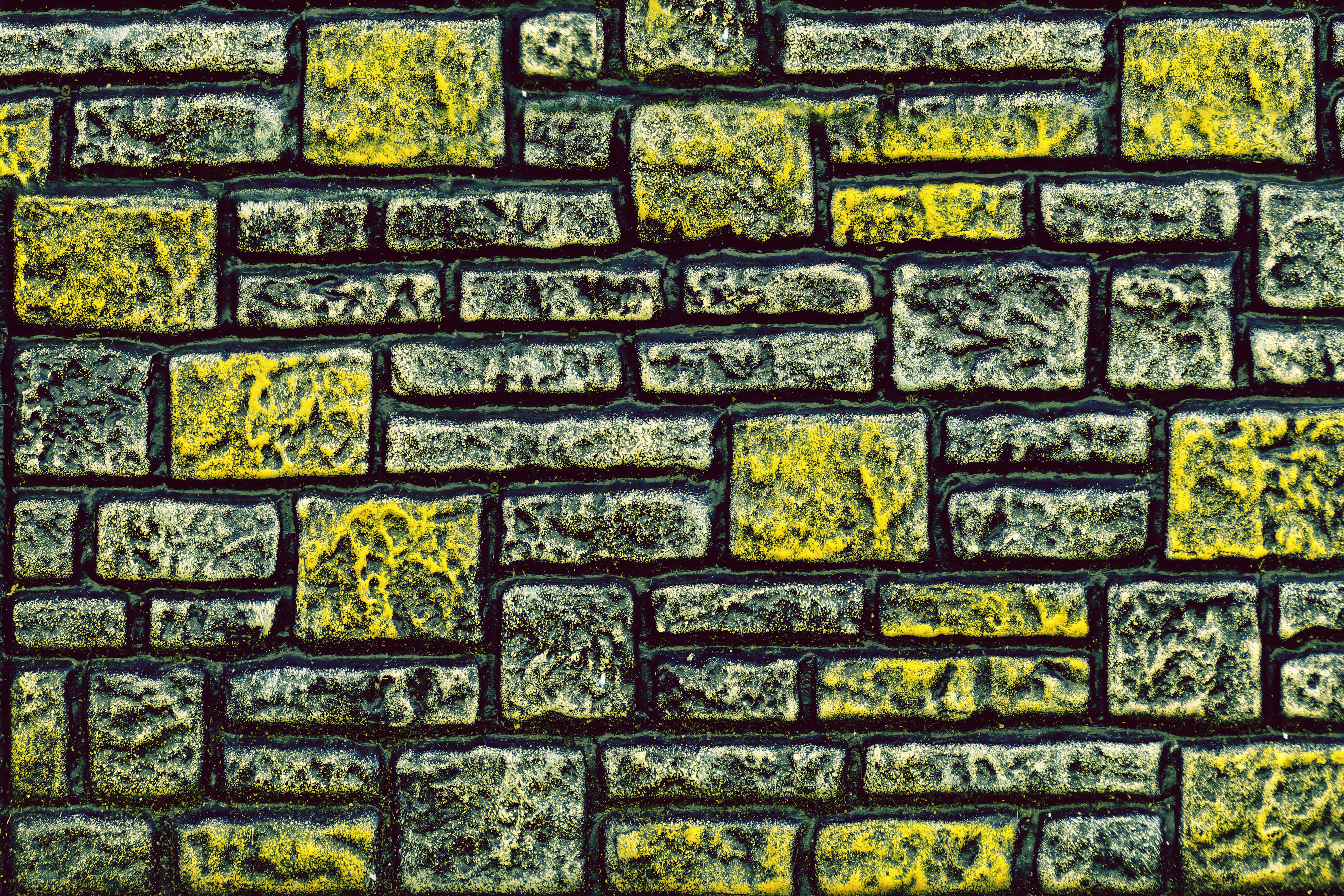 concrete, pattern, material, surface, multi colored, panel, green, yellow, tile, stone material, no people, close-up, wall, texture, wall - building feature, HD Wallpaper