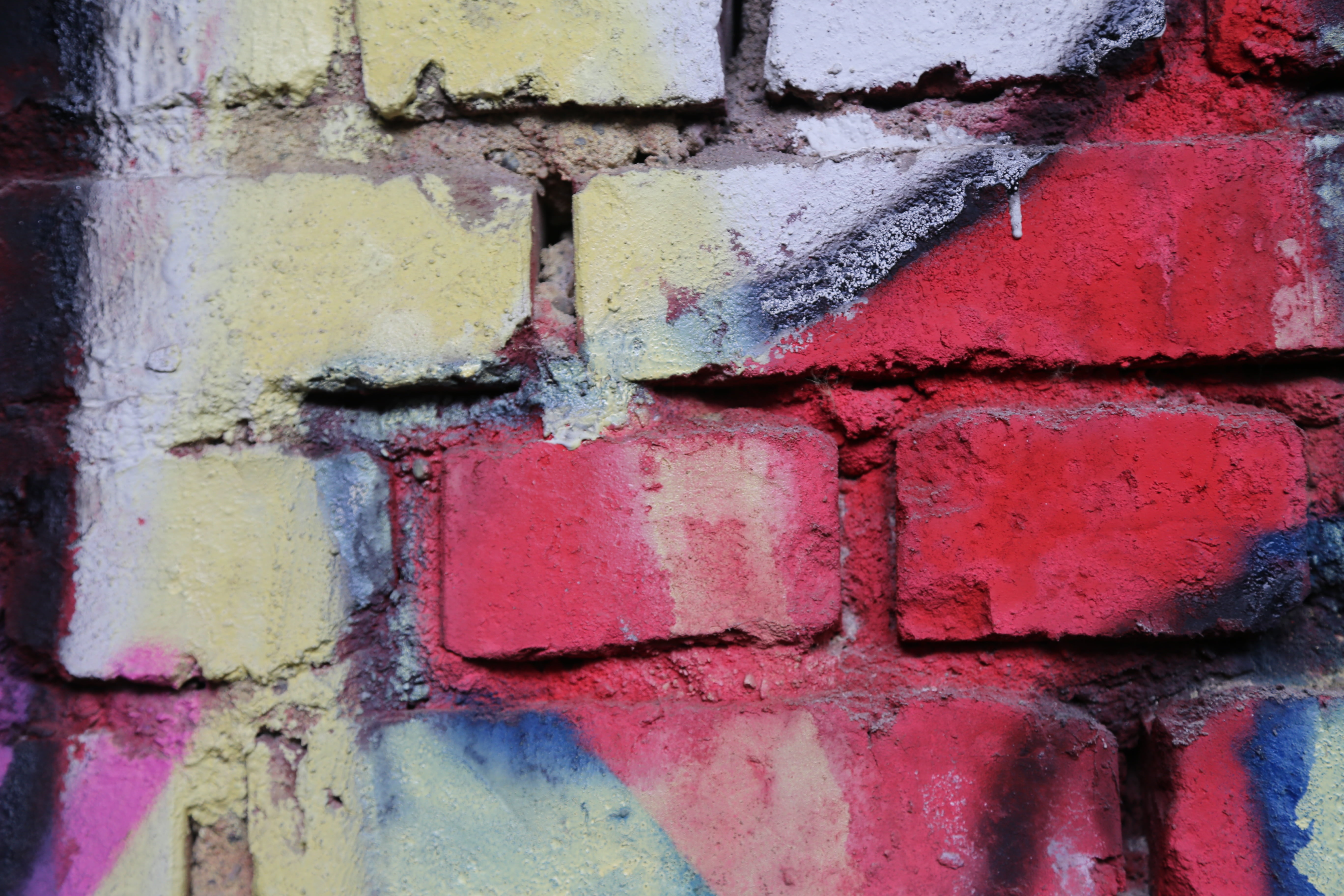 weathered, structure, stone wall, paint, building, textured, built structure, pattern, architecture, hauswand, red, damaged, old, brick, clinker, street art, HD Wallpaper