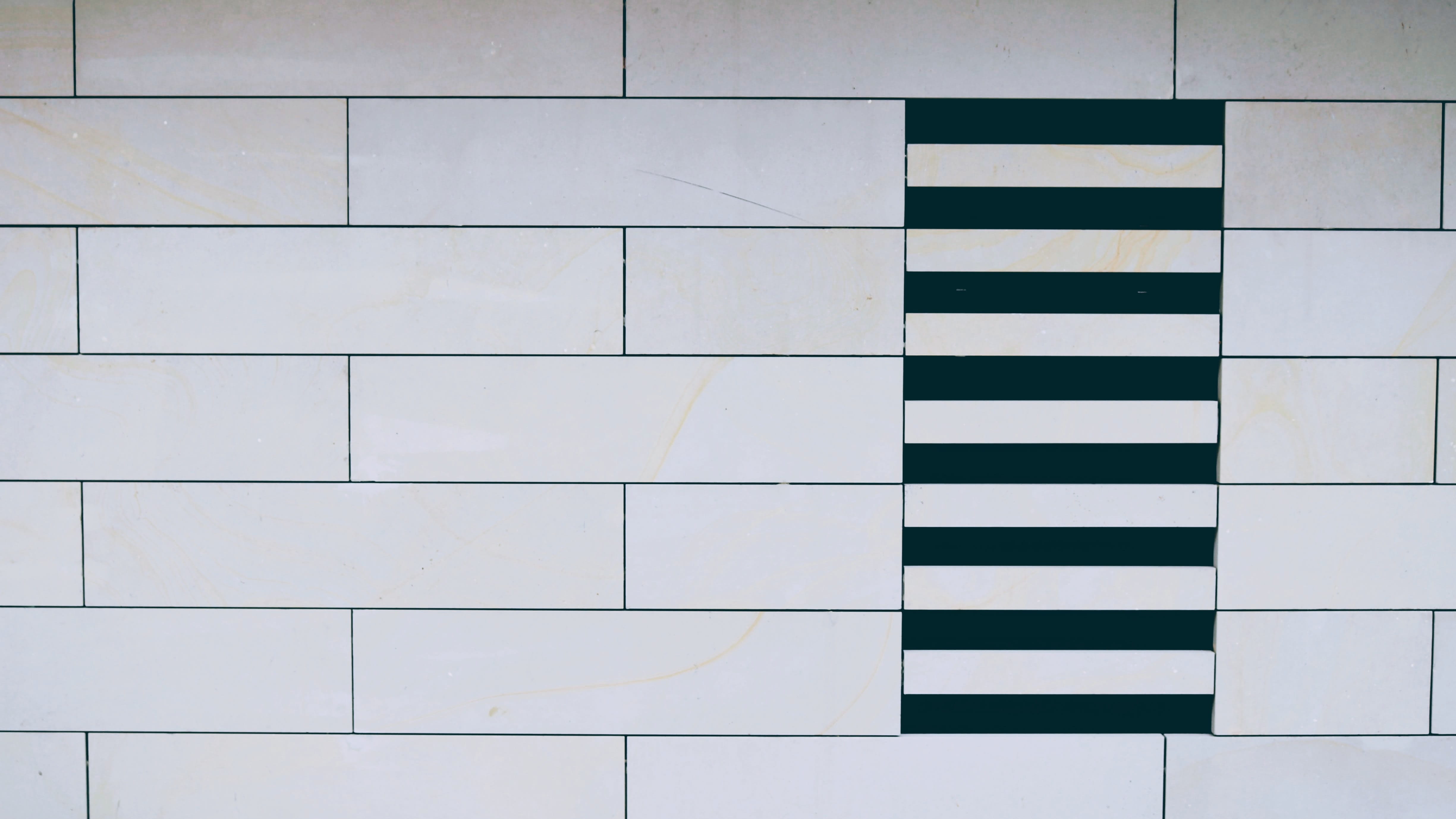 tiled floor, window, design, stone, stone wall, striped, built structure, presentation, bricked, tile, input, backgrounds, building, outer wall, geometric shape, HD Wallpaper