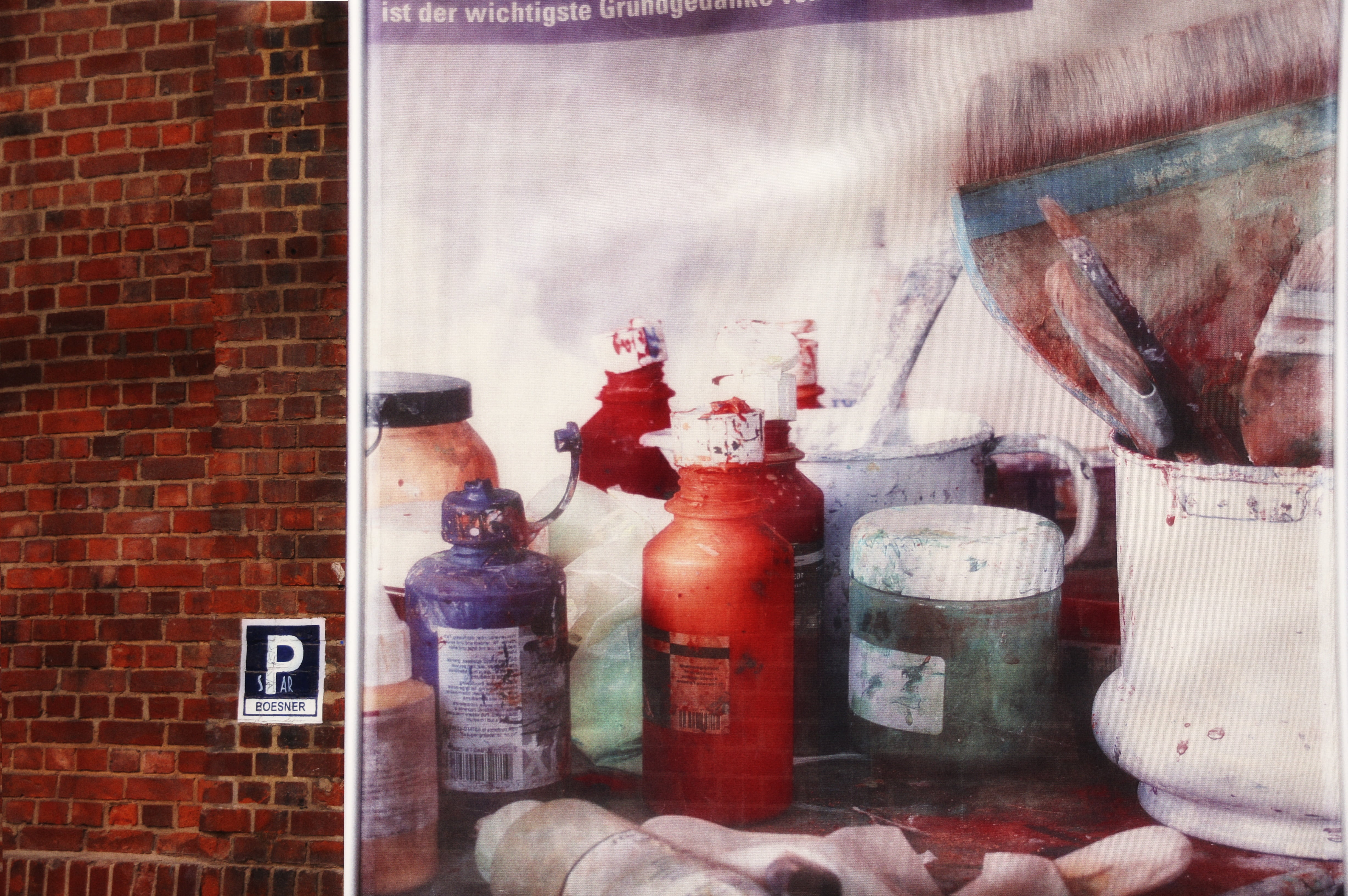 architecture, bottle, factory, 4K, container, brick, clinker, day, poster, metal, brick wall, advertising, baumwollspinnerei, building exterior, outdoors, HD Wallpaper