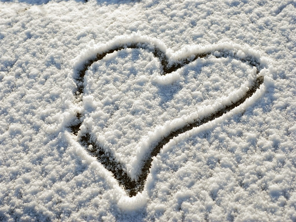 winter, frozen, positive emotion, winter snow, land, high angle view, no people, day, love, snow, full frame, beauty in nature, powder snow, covering, shape, HD Wallpaper