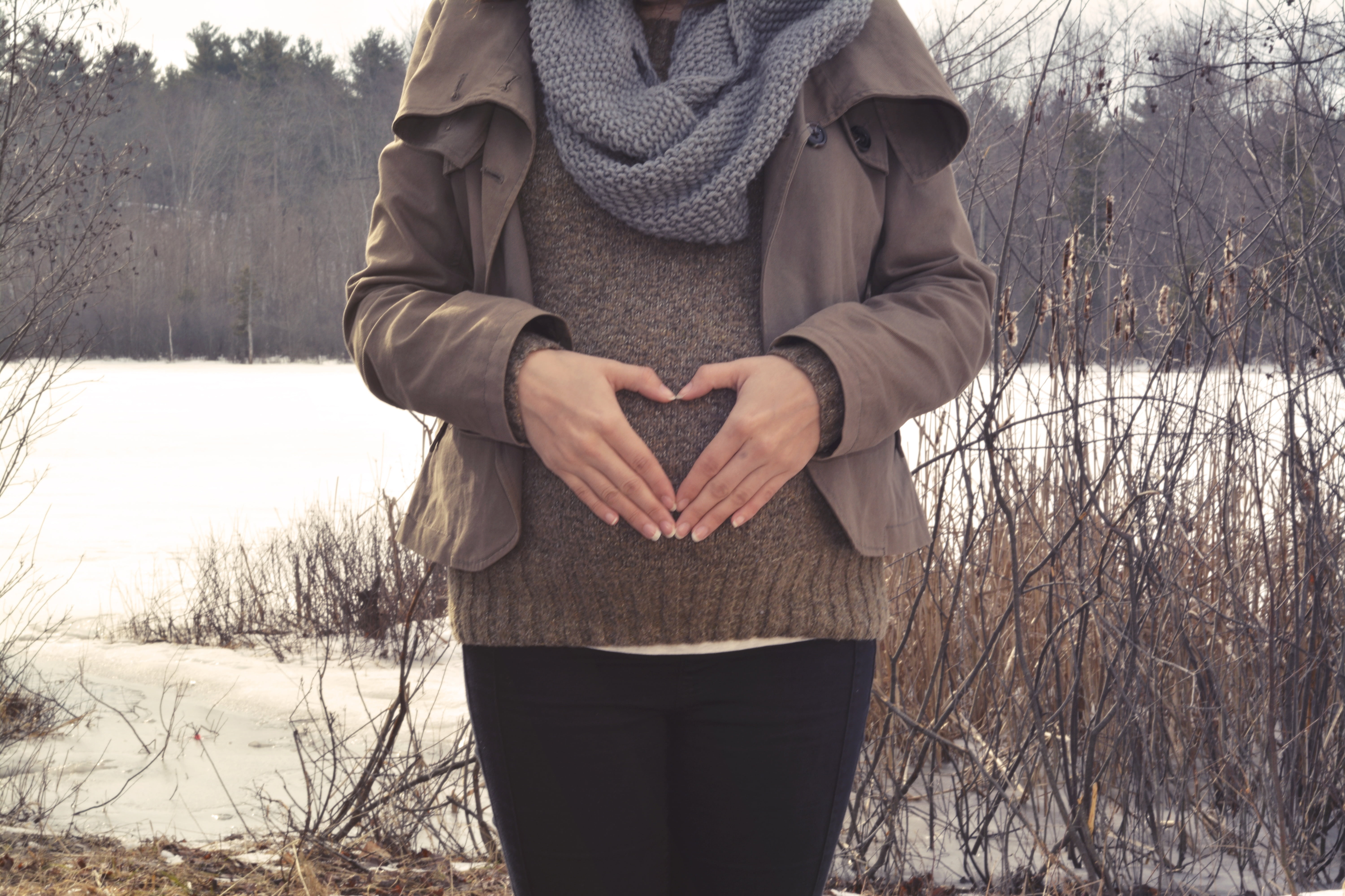 infinity, 5K, land, hand, cold temperature, scarf, clothing, zip, woman, winter, positive emotion, mother, knit, tree, jacket, grey, standing, day, one person, HD Wallpaper