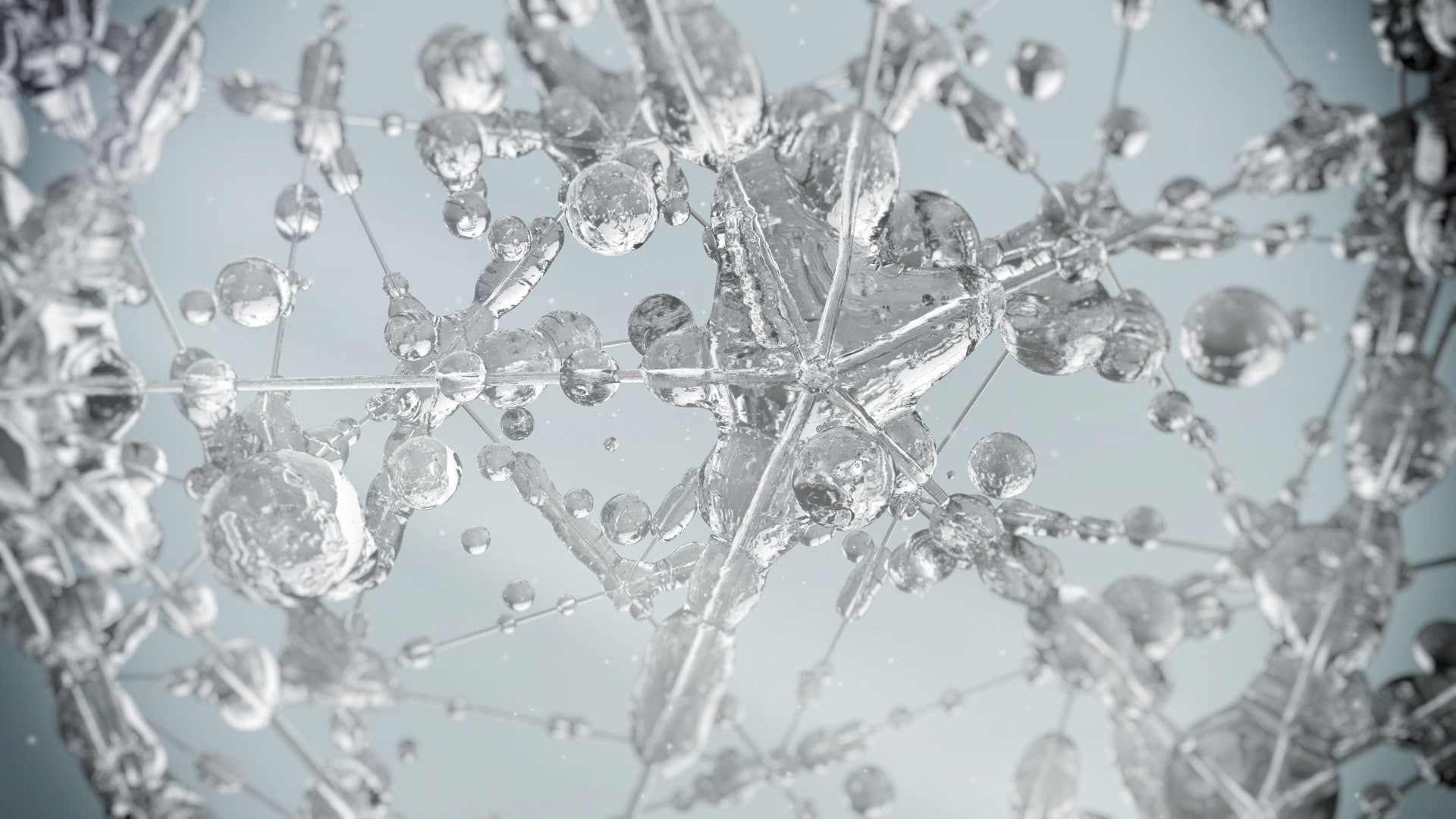 focus on foreground, drop, cold temperature, nature, vulnerability, close-up, purity, water, abstract, rain, beauty in nature, ice, digital art, selective focus, HD Wallpaper
