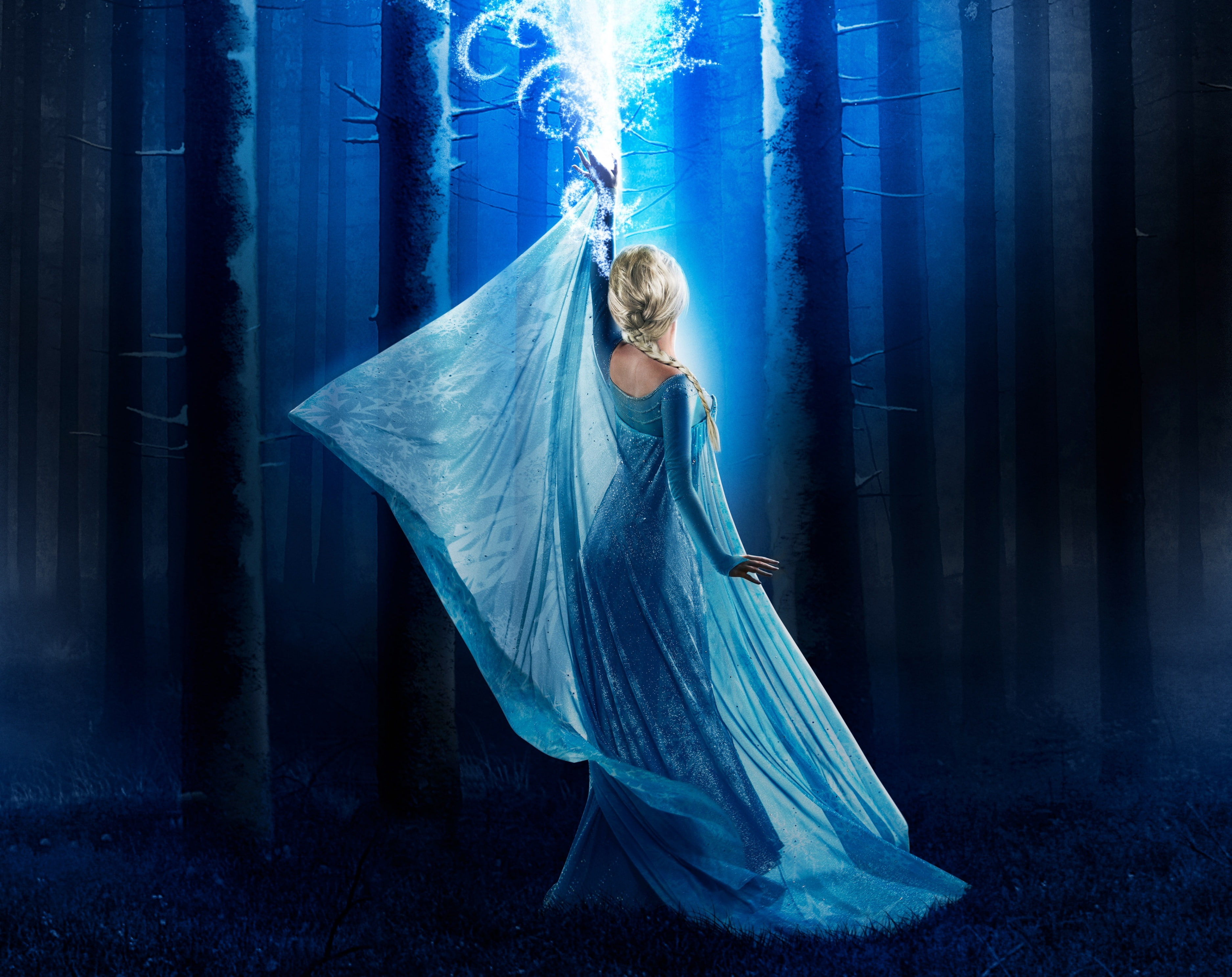 blond hair, blue, young women, frozen, women, Once, hair, season 4, standing, Cartoons, Season, elegance, contemplation, adult, clothing, disney, hairstyle, HD Wallpaper