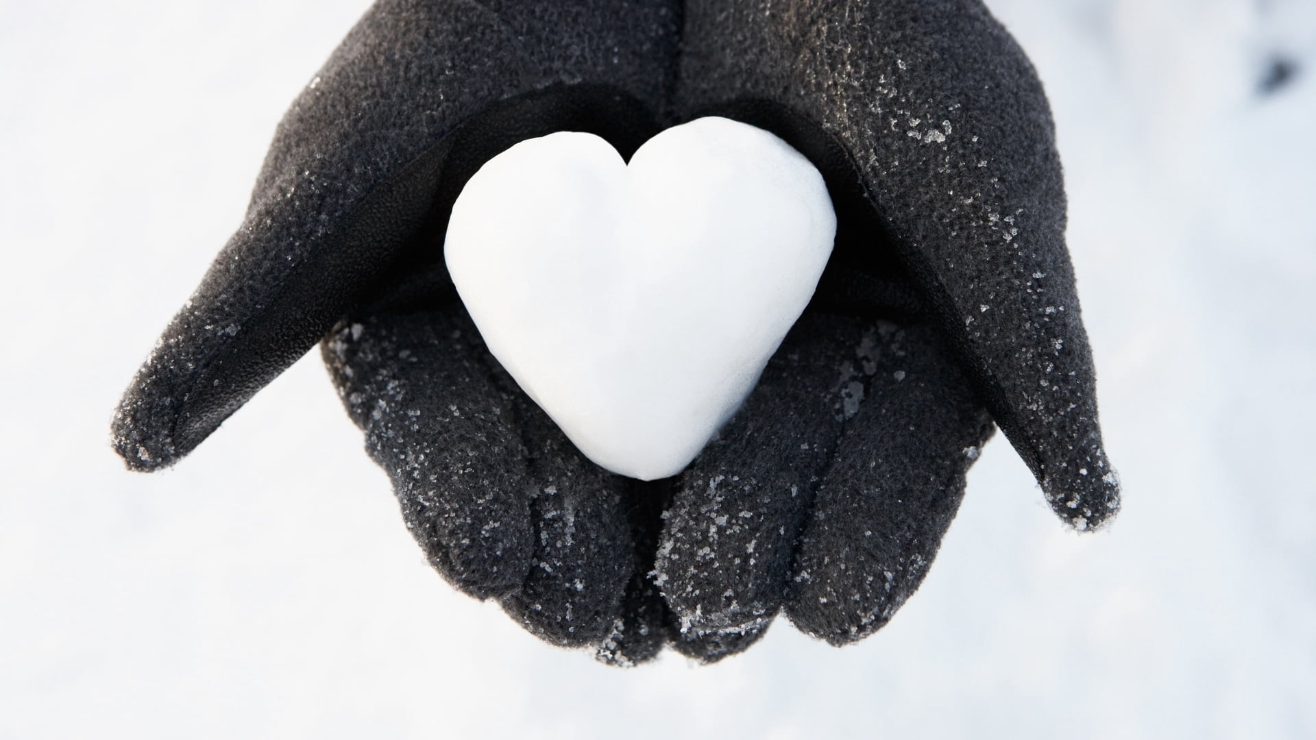 nature, heart, snowing, cold temperature, cold - Temperature, hands, outdoors, love, positive emotion, valentines day - holiday, romance, studio shot, christmas, HD Wallpaper