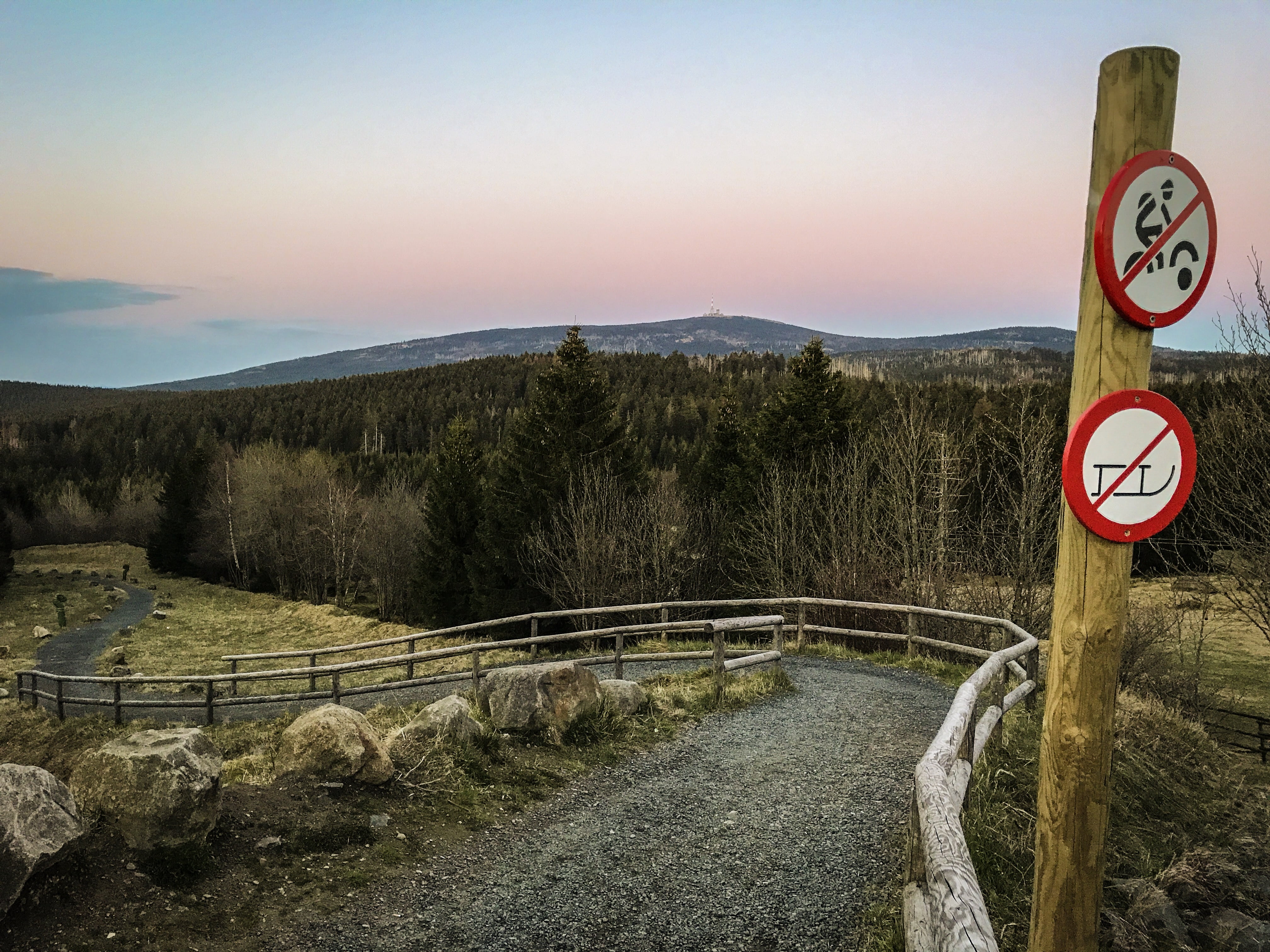 highlands, forest, number, tree, landscape, speed limit sign, plateau, information, nature, transportation, bridge, connection, plant, no people, view, HD Wallpaper