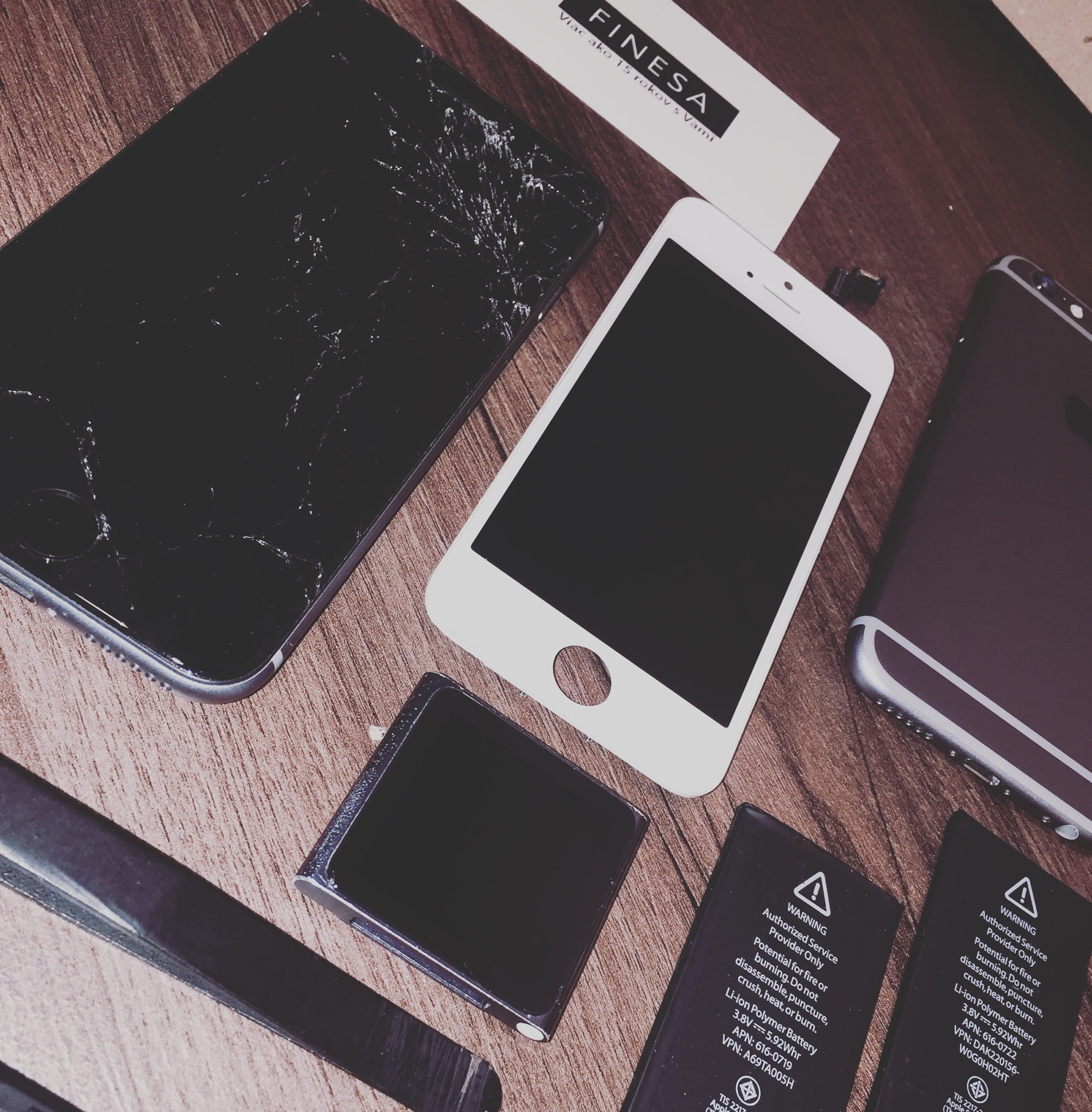 iphone, portable information device, table, black color, close-up, brocken, mobile phone, 1080P, high angle view, service, no people, screen, 6 plus, touch screen, Phone HD Wallpaper