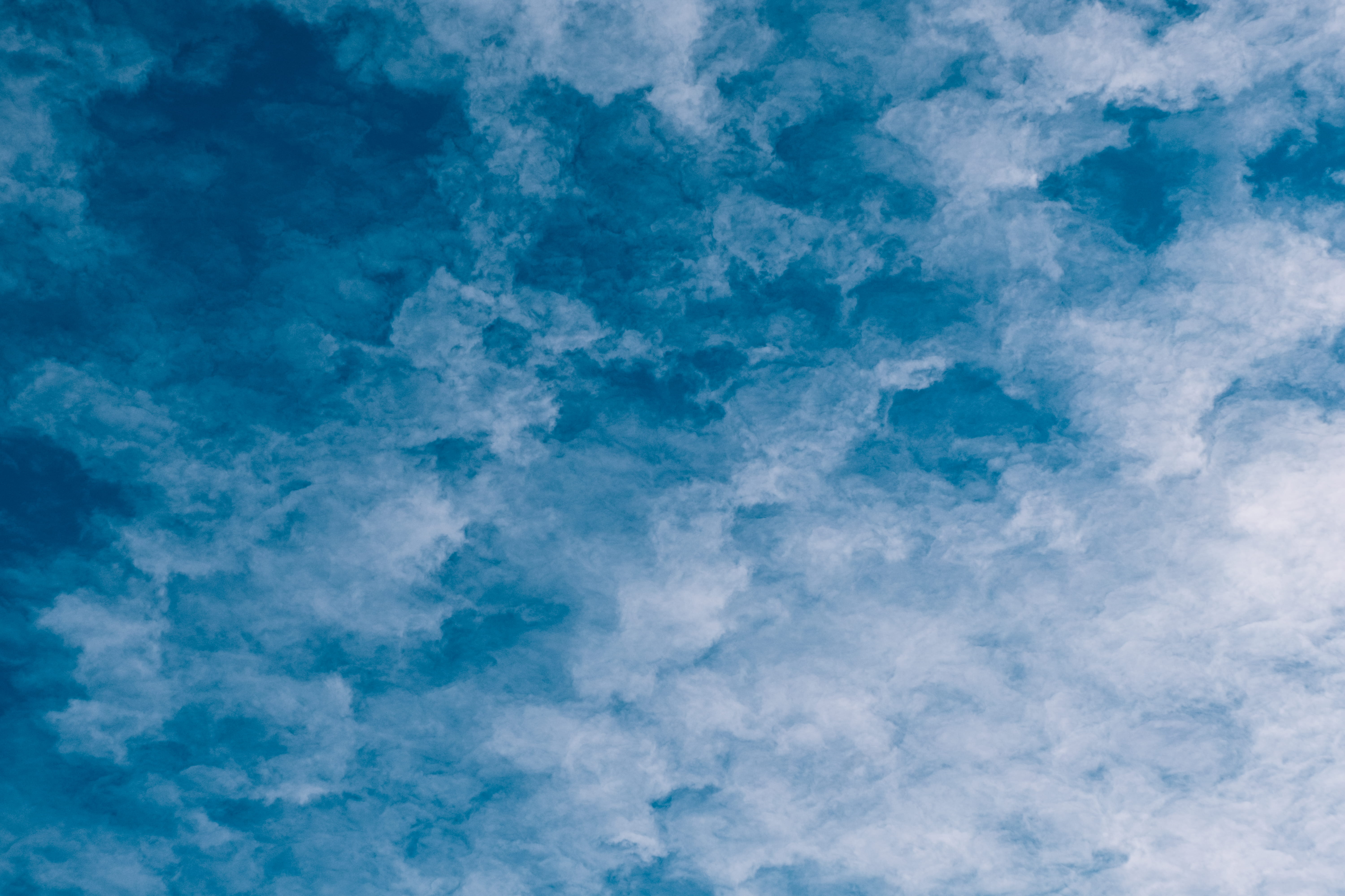 sky, textured, blue, dramatic sky, pattern, white, outdoors, no people, abstract backgrounds, clouds, abstract, retro styled, 5K, nature, full frame, cloudscape, HD Wallpaper