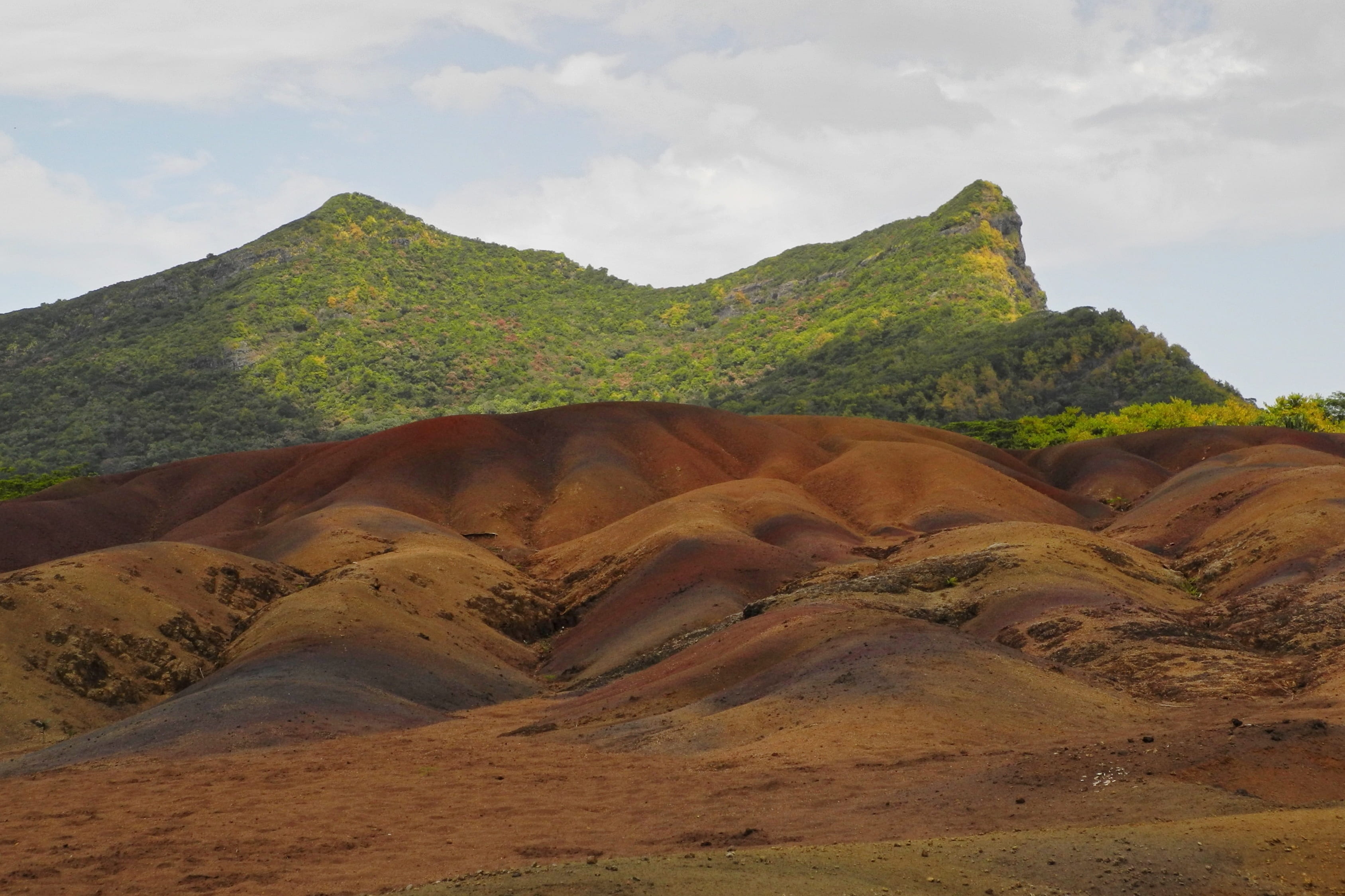 2K, climate, nature, holidays, summer, mauritius, sky, landscape, cloud - sky, tranquil scene, arid climate, non-urban scene, scenics - nature, day, formation, HD Wallpaper