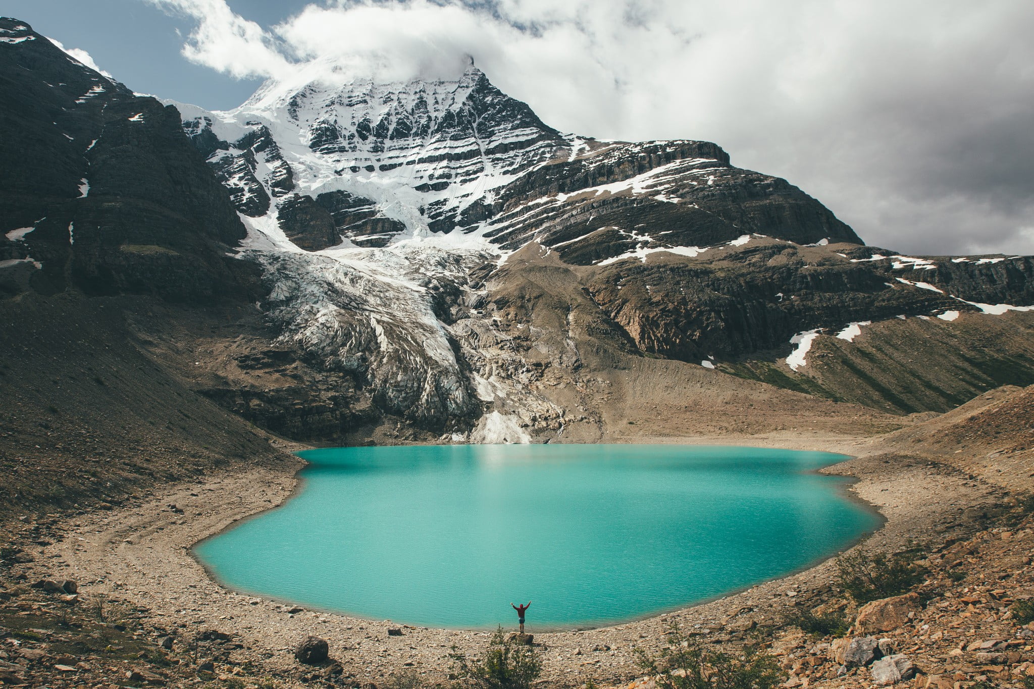 scenics - nature, mountain, near, tranquil scene, tranquility, idyllic, alp, no people, cold temperature, cloud - sky, solid, people, non-urban scene, sky, HD Wallpaper