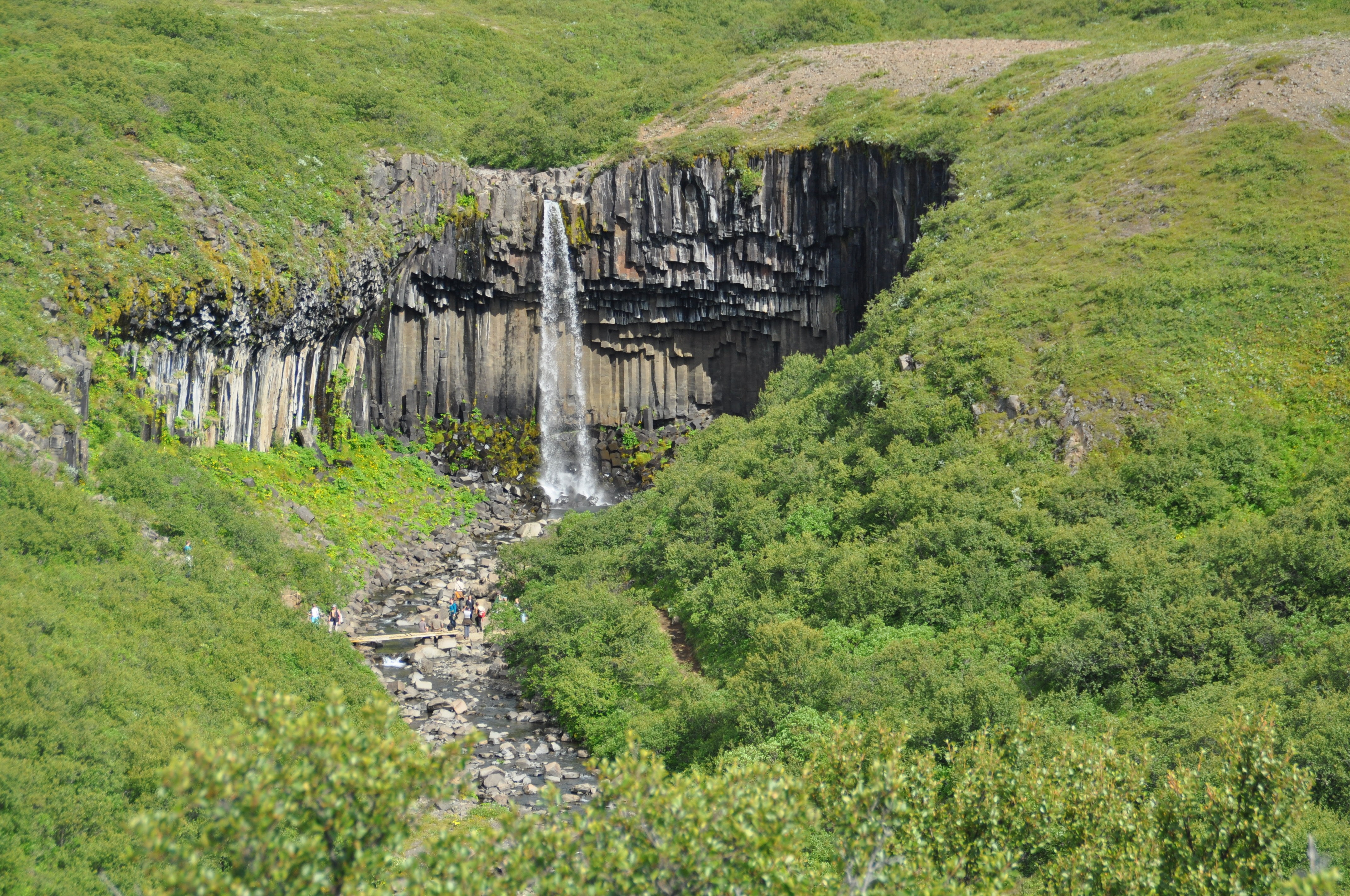 day, landscape, non-urban scene, environment, svartifoss, nature, scenics - nature, waterfall, motion, iceland, ancient civilization, no people, tree, beauty in nature, HD Wallpaper