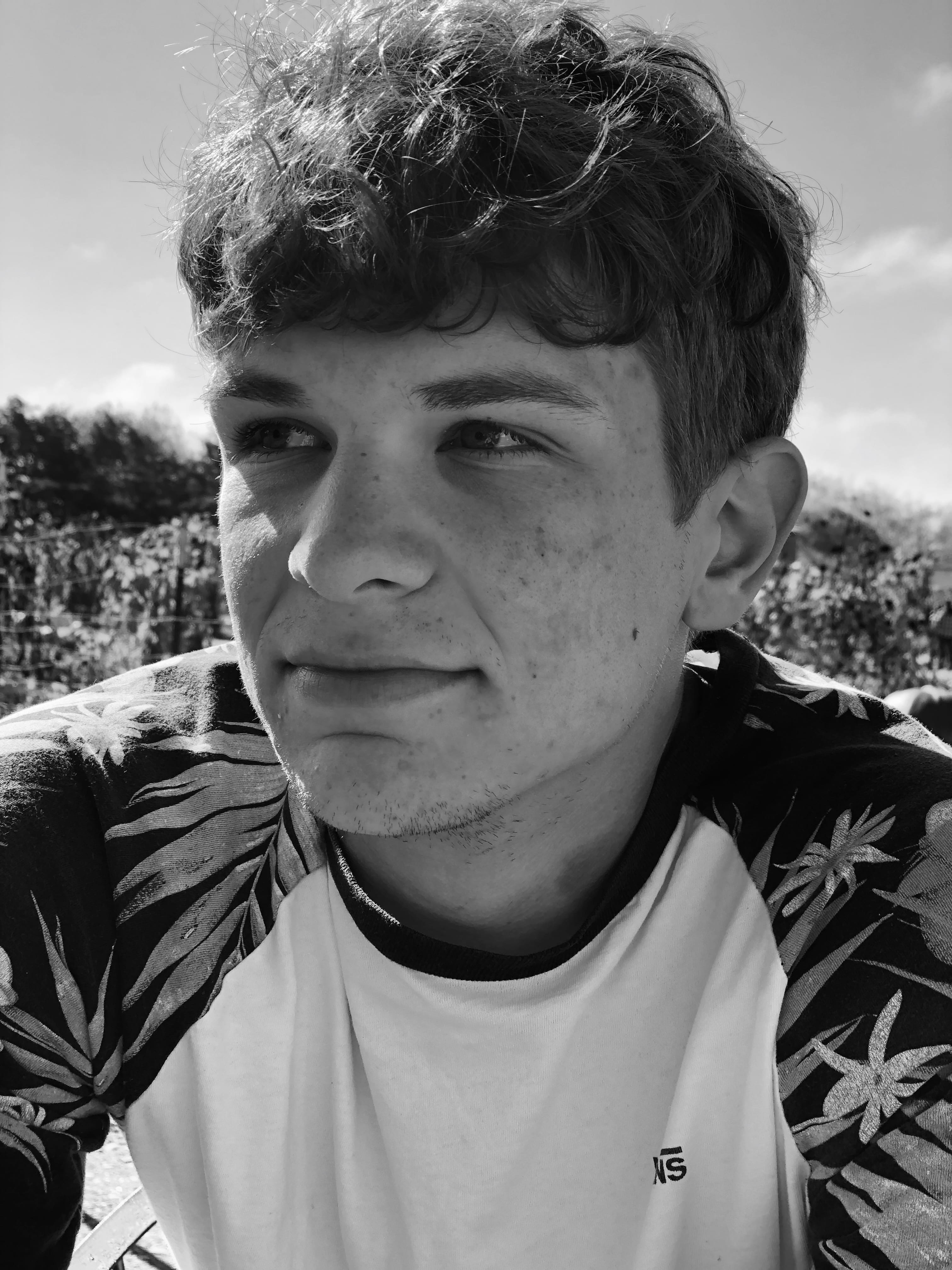 outdoors, close-up, 4K, young adult, plant, 1199 mad river rd, real people, looking at camera, human face, black and white, arcata, focus on foreground, Phone HD Wallpaper