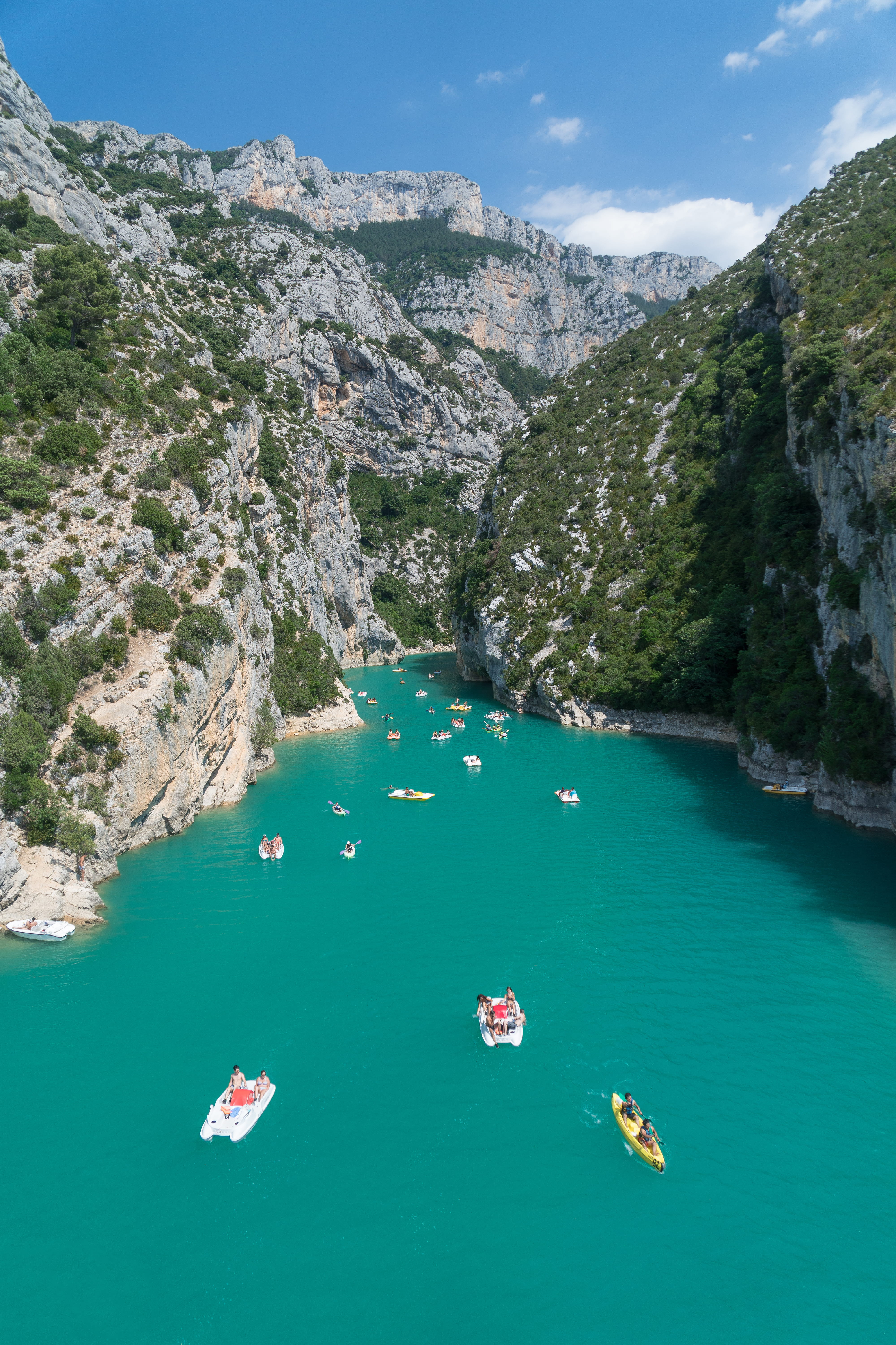 transportation, rock - object, skies, cliff, formation, glacier, near, idyllic, day, pont du galetas - gorges du verdon, lake, aiguines, view, turquoise colored, Phone HD Wallpaper