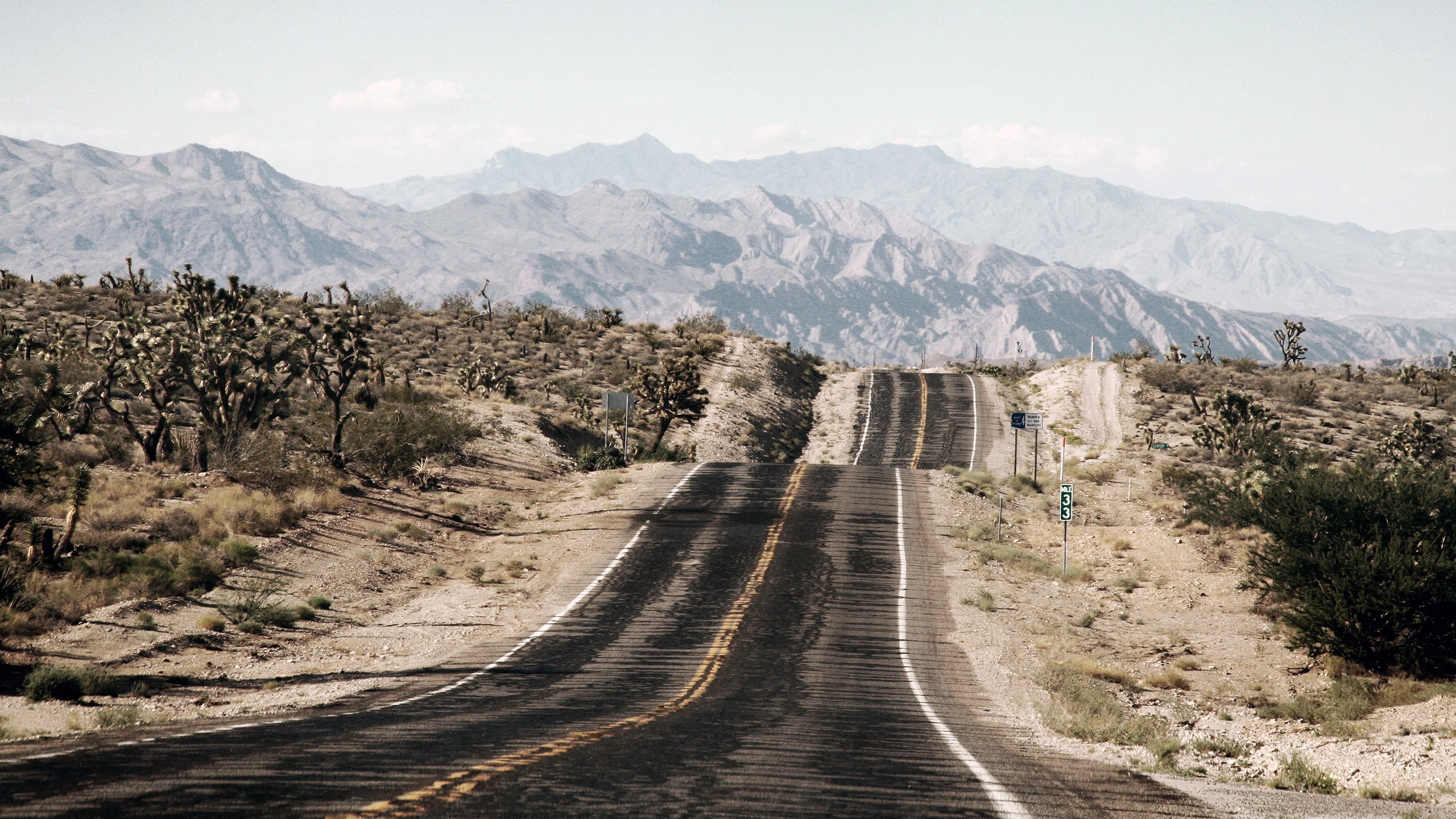 2K, Arizona, landscape, desert, mountains, road, HD Wallpaper