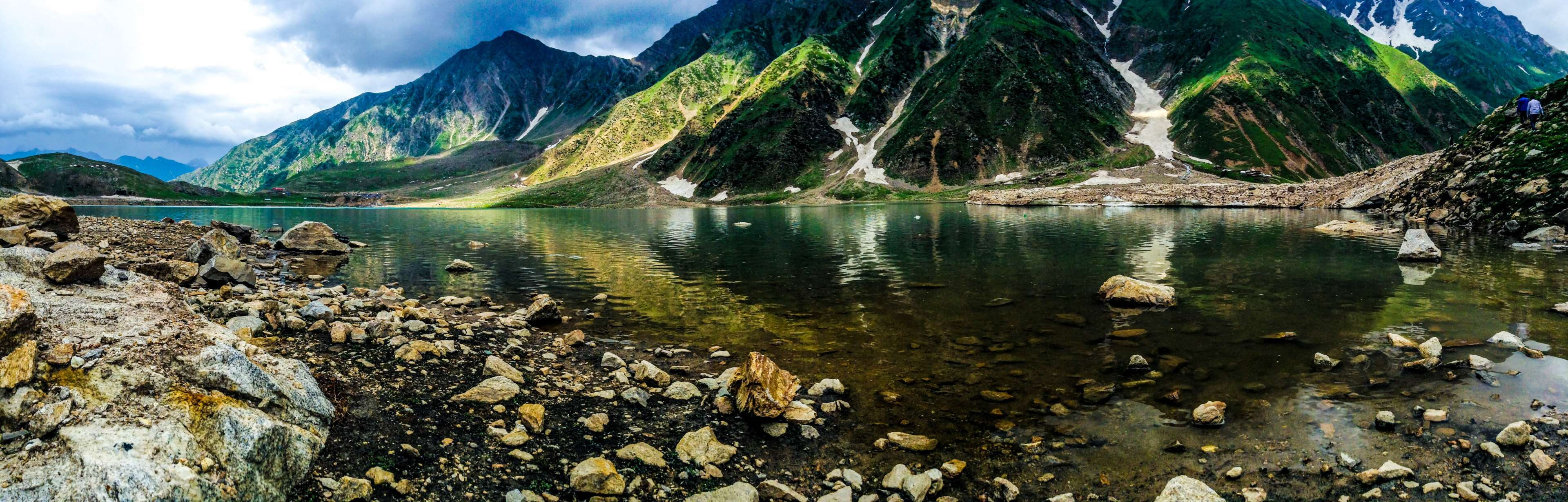 no people, tranquil scene, environment, scenics - nature, lake saiful muluk, land, outdoors, sky, mountain peak, tranquility, nature, mountain range, beauty in nature, HD Wallpaper