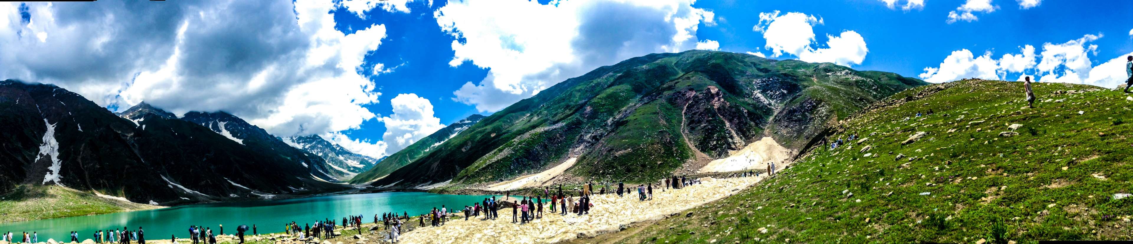 trip, environment, leisure activity, lake, lake saiful muluk, travel, cloud - sky, scenics - nature, travel destinations, tourism, 4K, sky, outdoors, tourist, HD Wallpaper