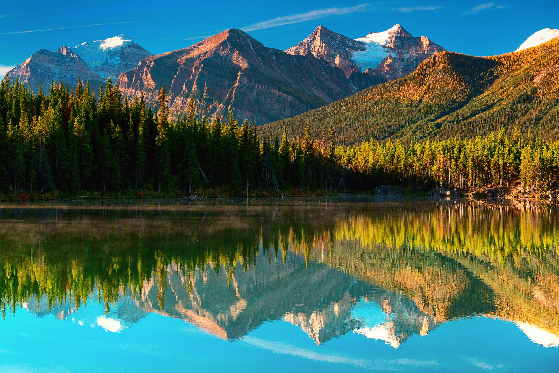 1080P, Lake, Canada, forest, Mountain, Herbert, HD Wallpaper
