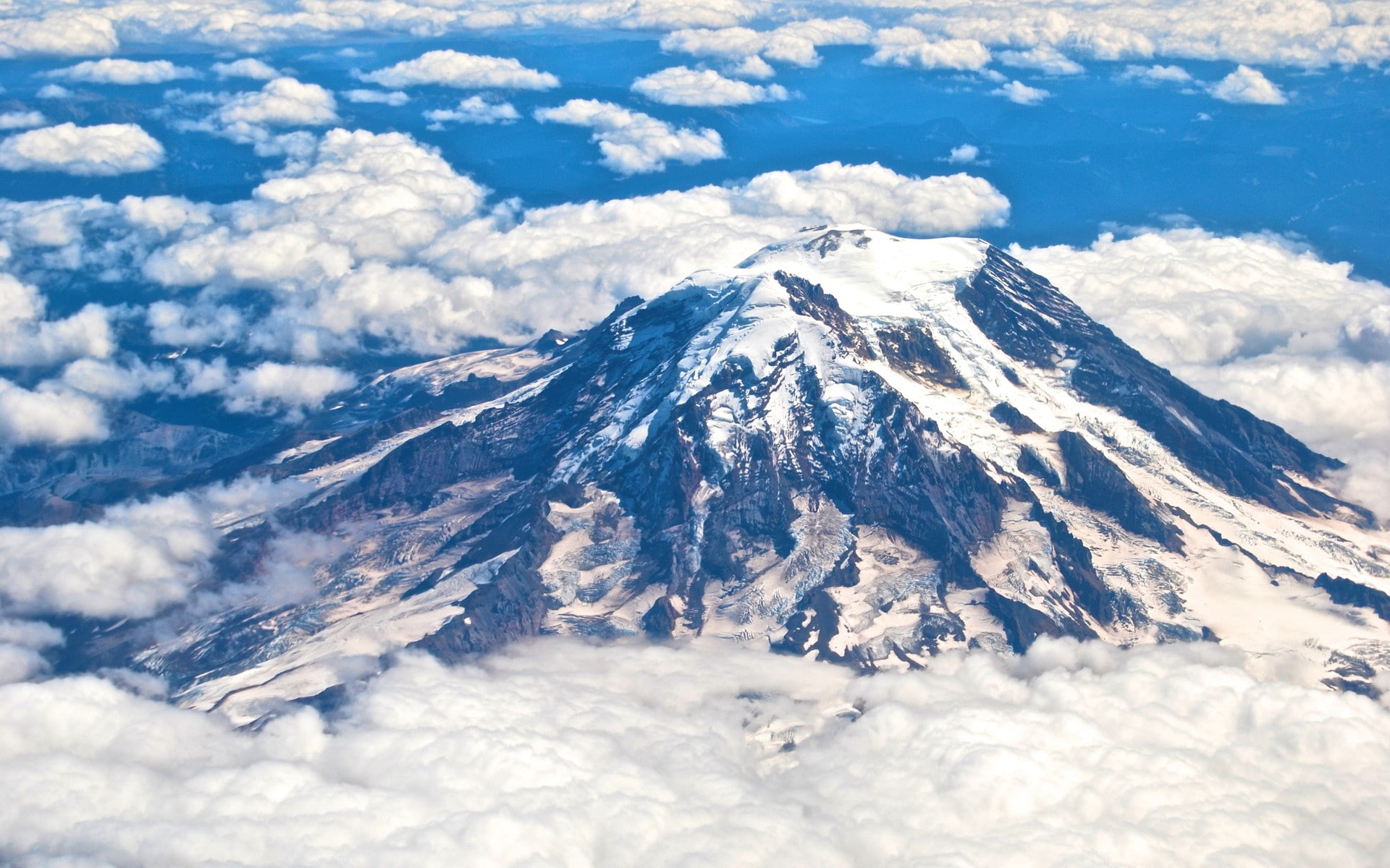 1080P, mount, hd, arial, clouds, mountain, nature, vesuvio, HD Wallpaper