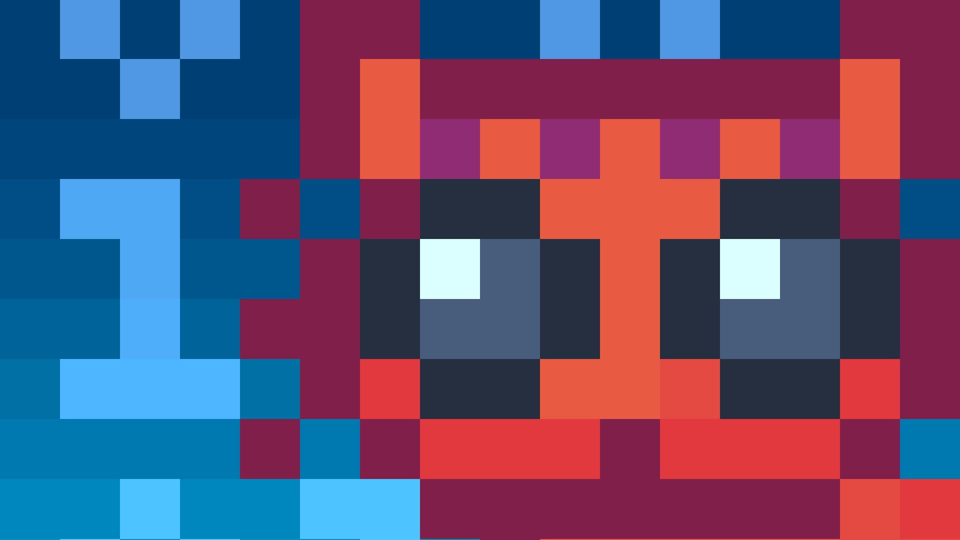 1080P, abstract, blue, colorful, character, cat, lego, bit, purple, HD Wallpaper