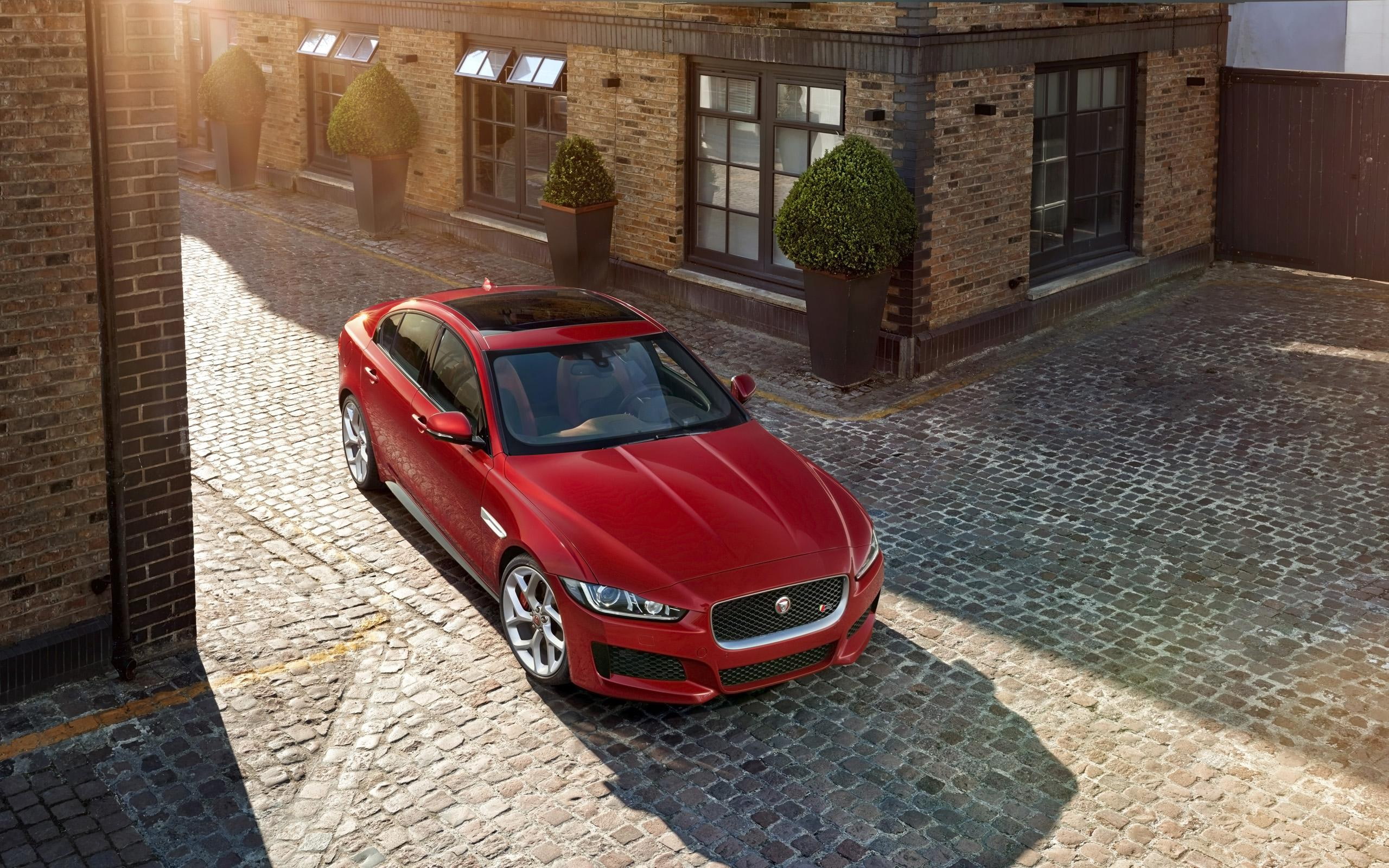 2K, cars, sedan, xe, jaguar, 2015, red, HD Wallpaper