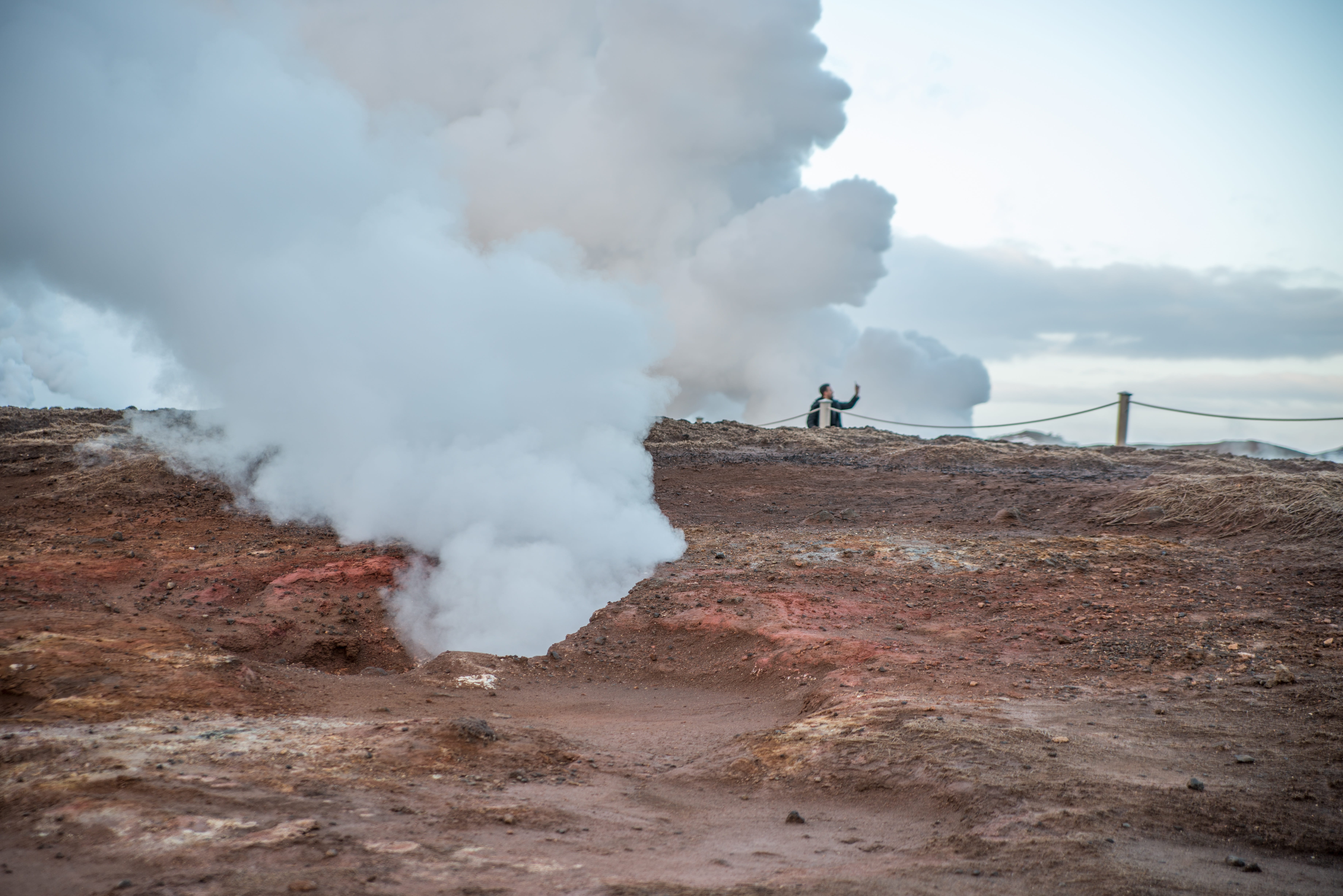 nature, sky, day, physical geography, volcanic crater, hot, emitting, non-urban scene, environment, heat - temperature, pollution, outdoors, volcanic, 5K, HD Wallpaper