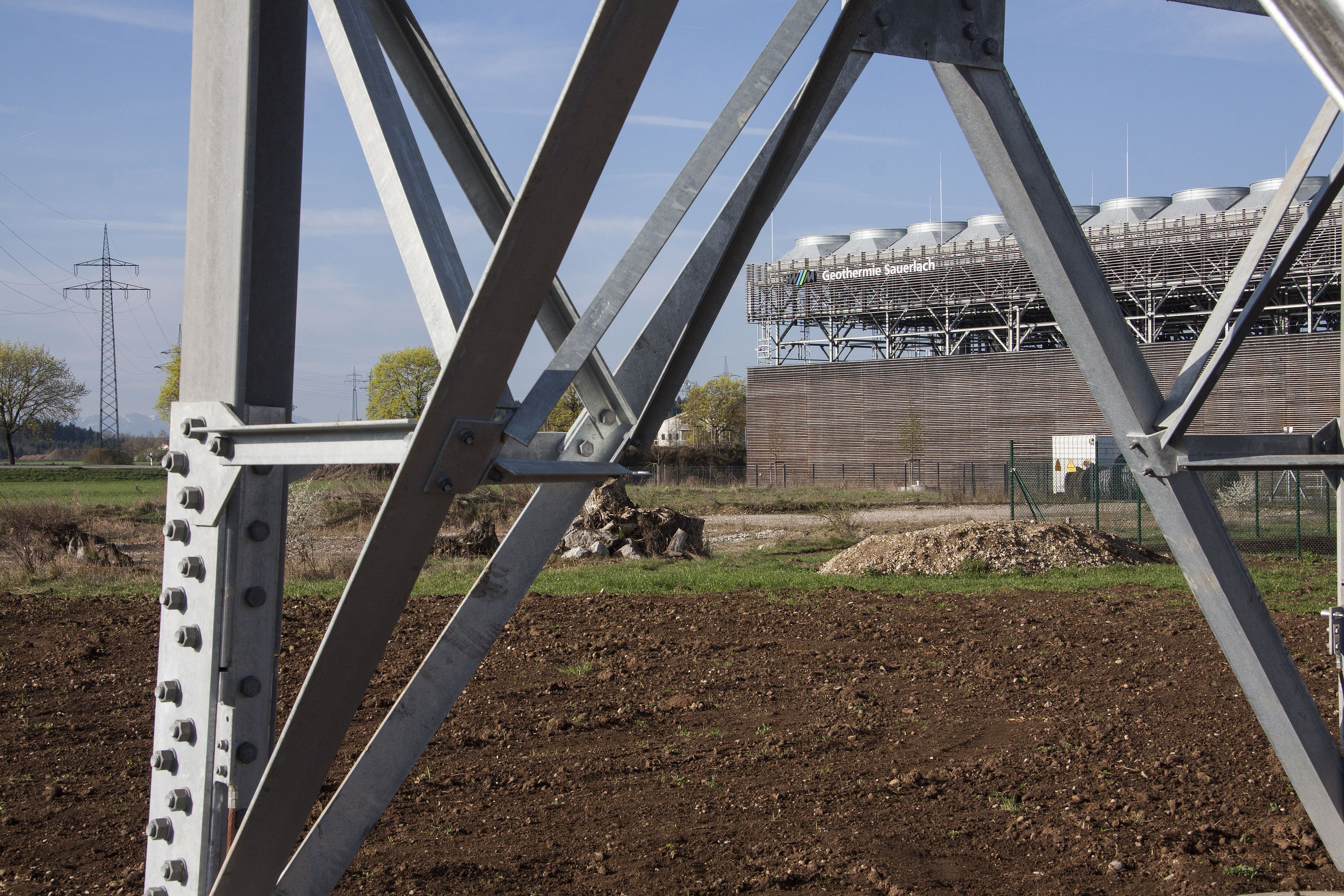 plant, connection, rail transportation, water, earths crust, building, steel, strommast, geothermal energy, architecture, track, outdoors, power plant, HD Wallpaper
