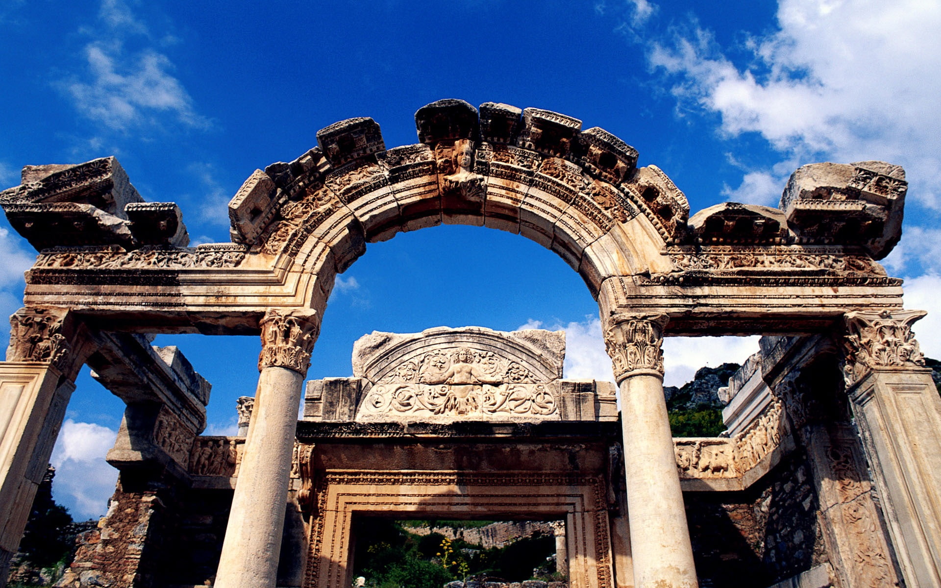 Turkey, Temple, 1080P, Hadrian, HD Wallpaper
