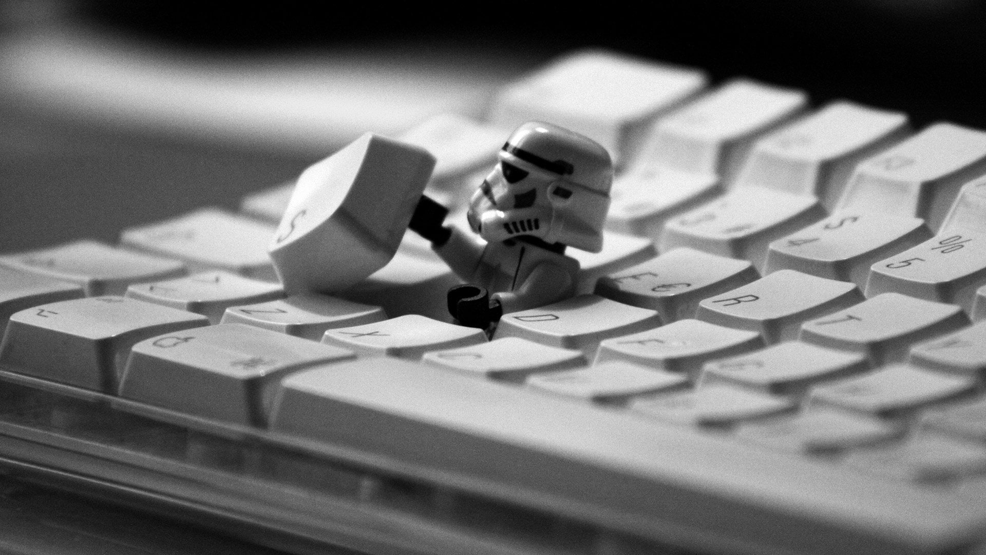 Teclado, selective focus, communication, Lego, wireless technology, connection, toy, 1080P, computer keyboard, computer part, keyboard, leisure games, HD Wallpaper