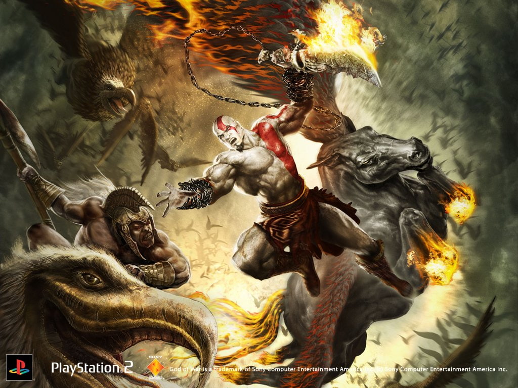 Kratos (God Of War), 480P, god, God Of War II, ps, God of War, war, HD Wallpaper