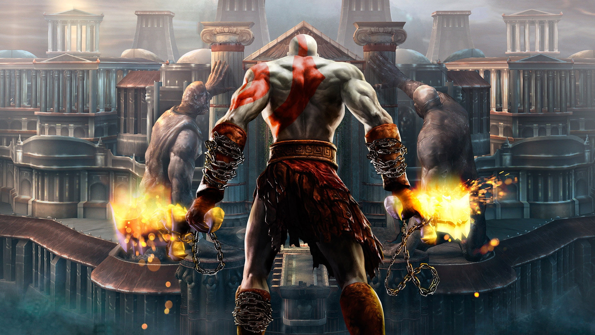 war, God, II, video, art, games, hd, 1080P, Kratos, HD Wallpaper