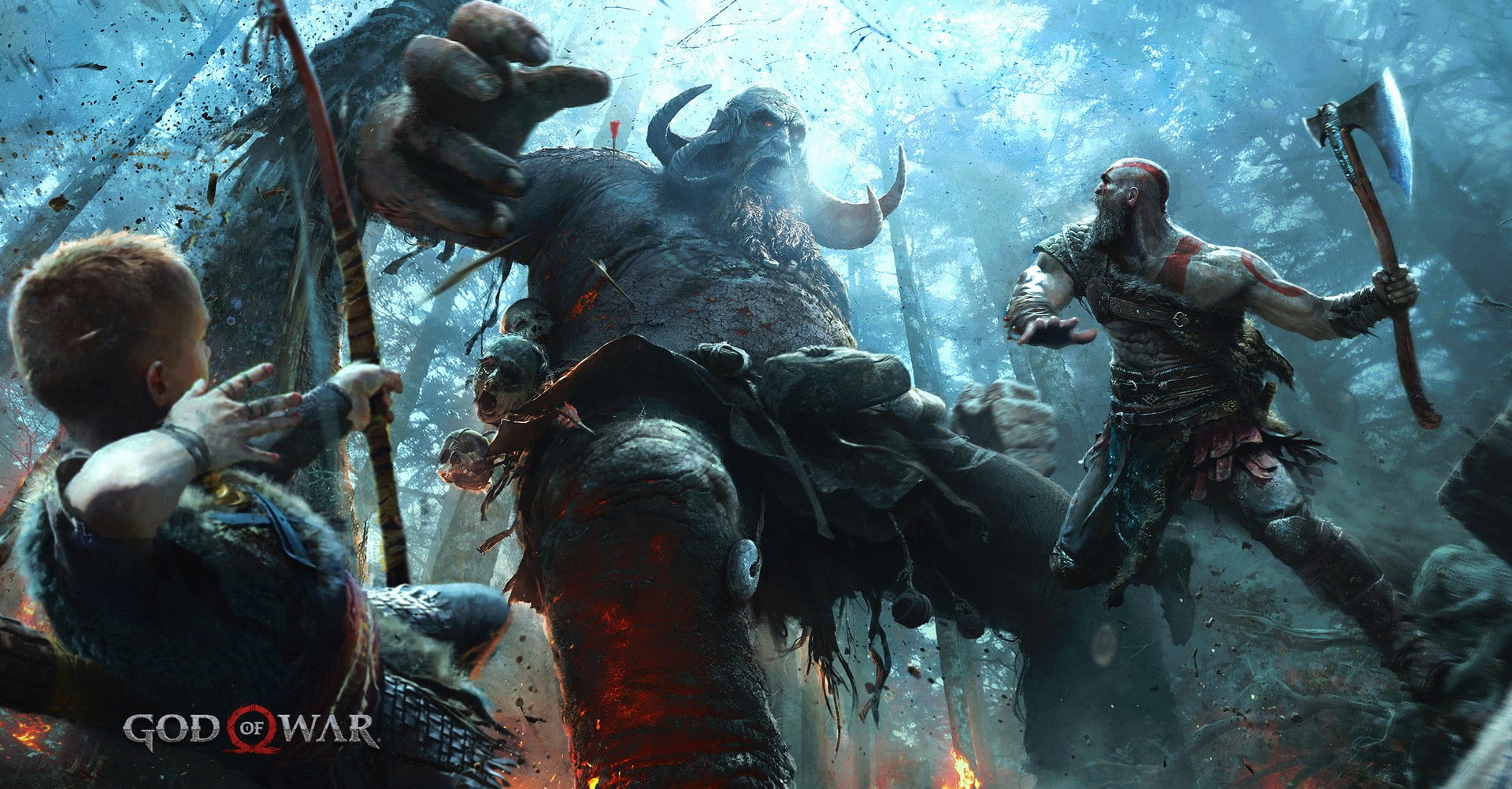 creature, 1080P, video games, God of War, jose daniel, Kratos, fantasy art, HD Wallpaper