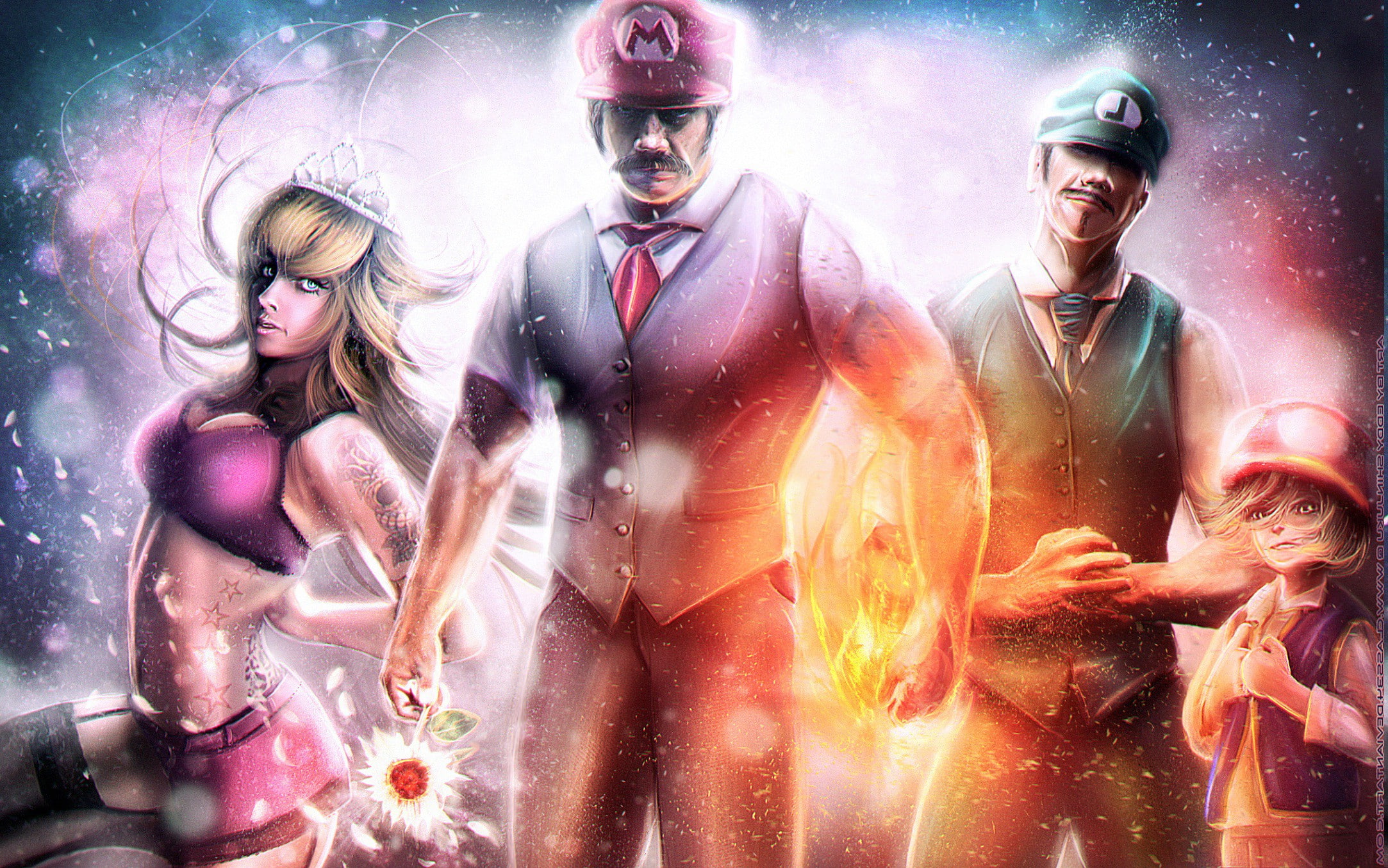 fun, glasses, friendship, fashion, adult, nightlife, young adult, togetherness, sunglasses, people, happiness, Super Mario, males, looking at camera, emotion, HD Wallpaper