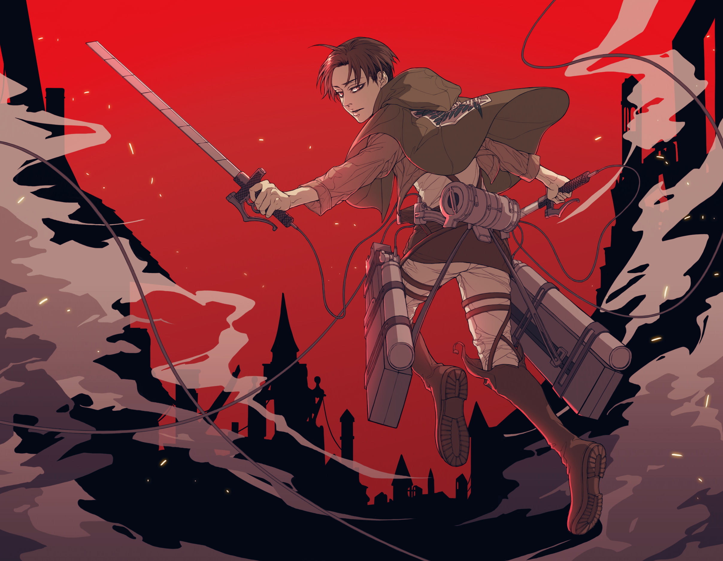 kyojin, shingeki, rivaille, 1080P, HD Wallpaper