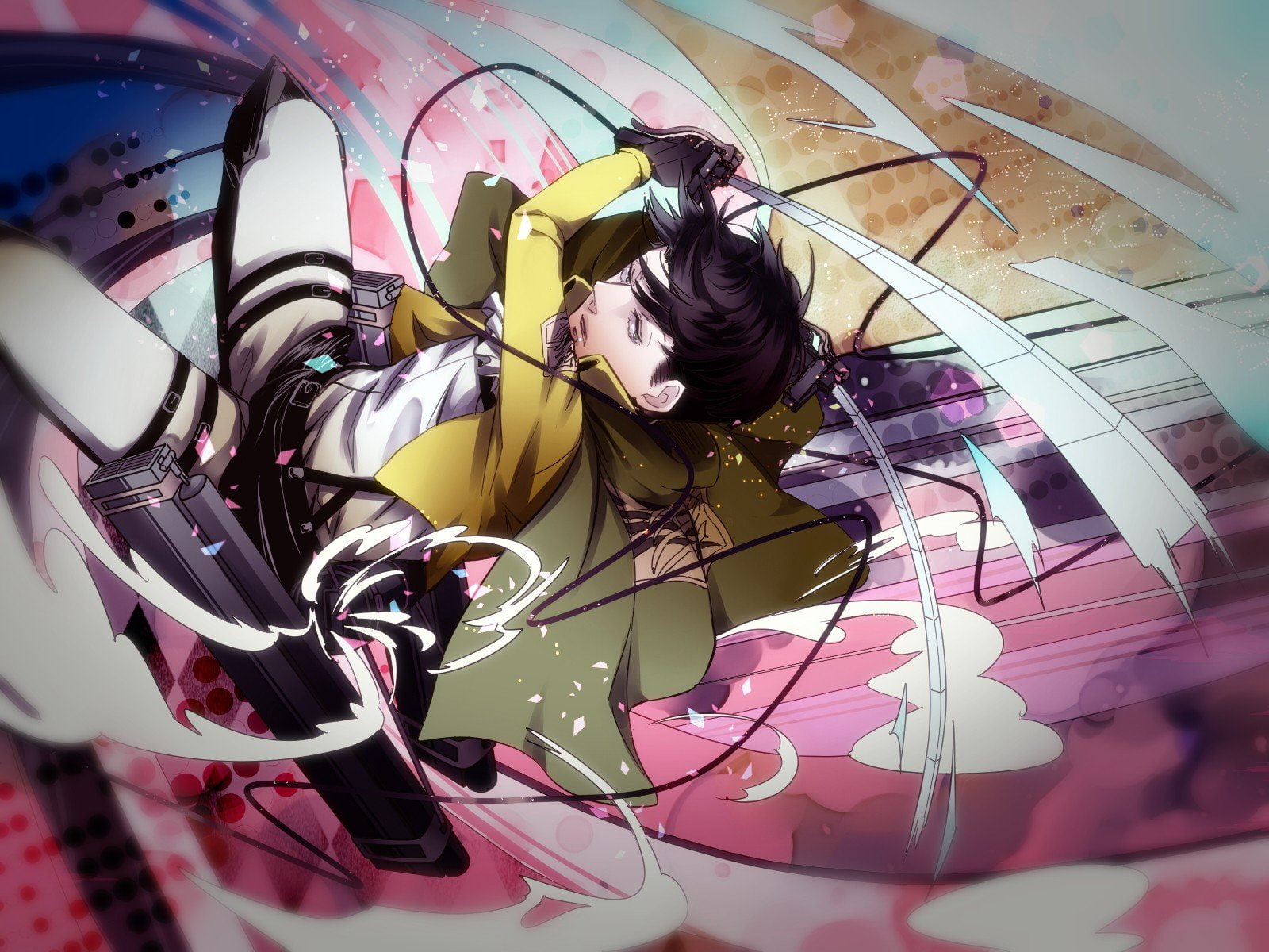 720P, anime, shingeki, kyojin, rivaille, boys, HD Wallpaper
