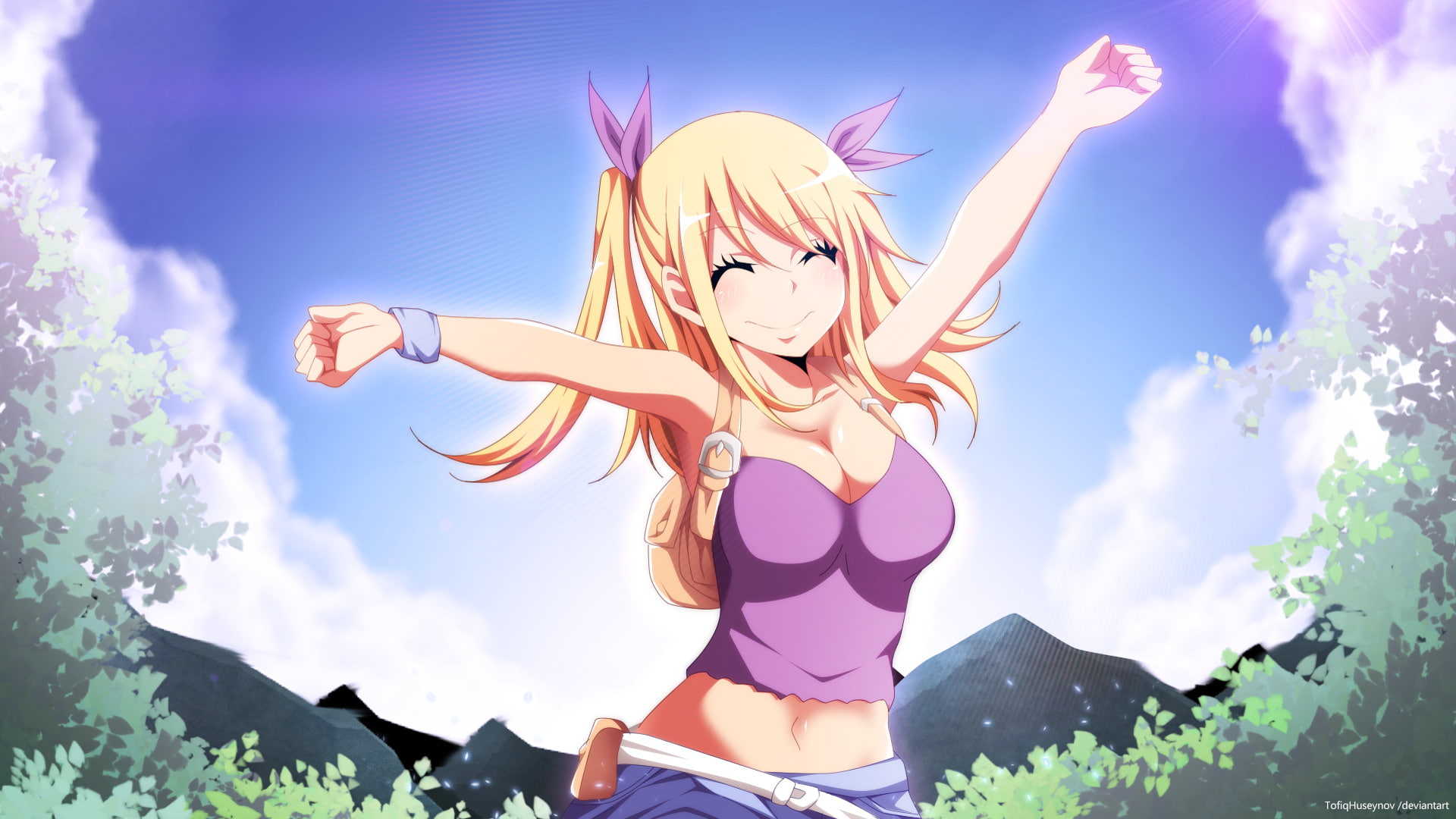 1080P, Anime, Fairy Tail, Lucy Heartfilia, HD Wallpaper