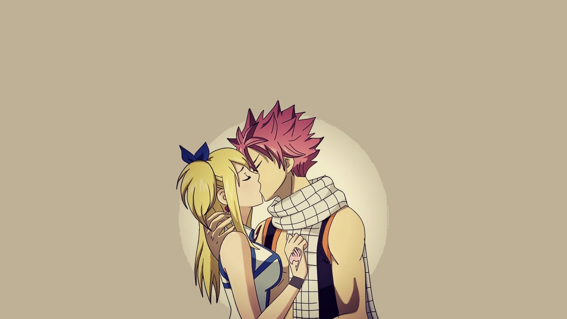 Lucy Heartfilia, human representation, NaLu (Fairy Tail), male likeness, colored background, no people, cut out, wall - building feature, copy space, Anime, HD Wallpaper