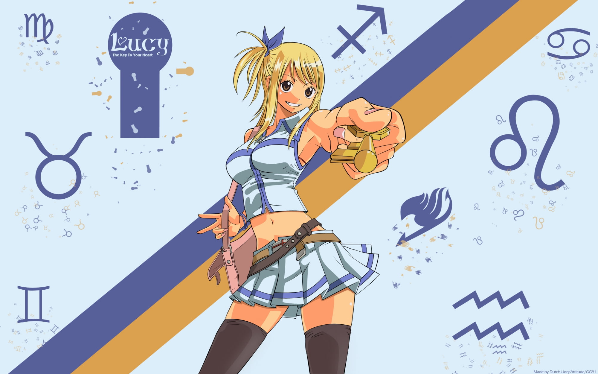 women, hair, blond hair, 1080P, adult, Fairy Tail, smiling, anime, nature, young women, young adult, art and craft, three quarter length, real people, HD Wallpaper