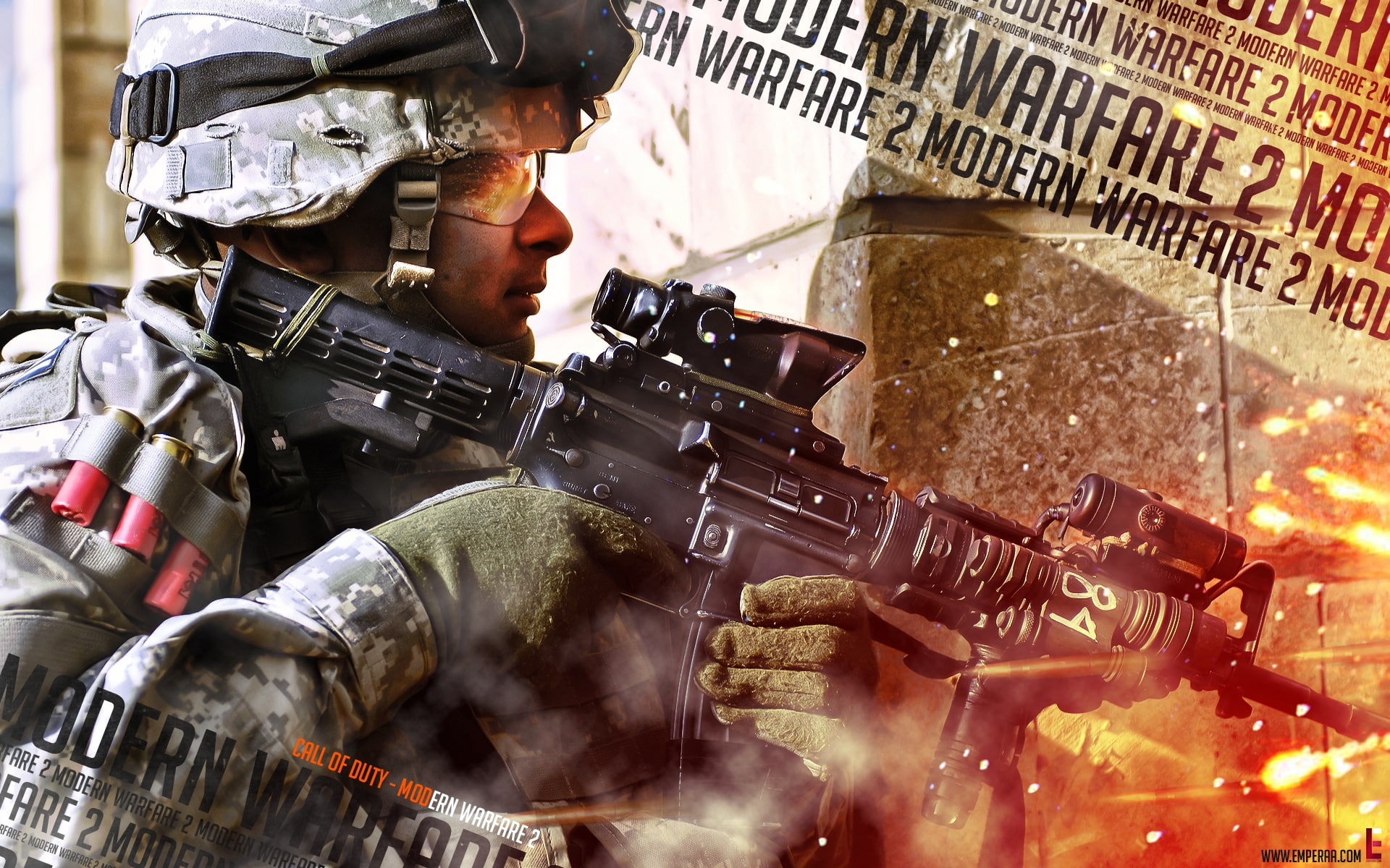gun, call of duty: modern warfare 2, Games, soldier, profile view, 1080P, HD Wallpaper
