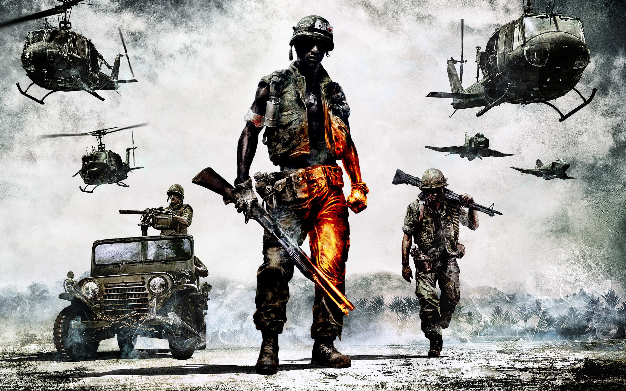 2K, battlefield, company, bad, soldiers, HD Wallpaper