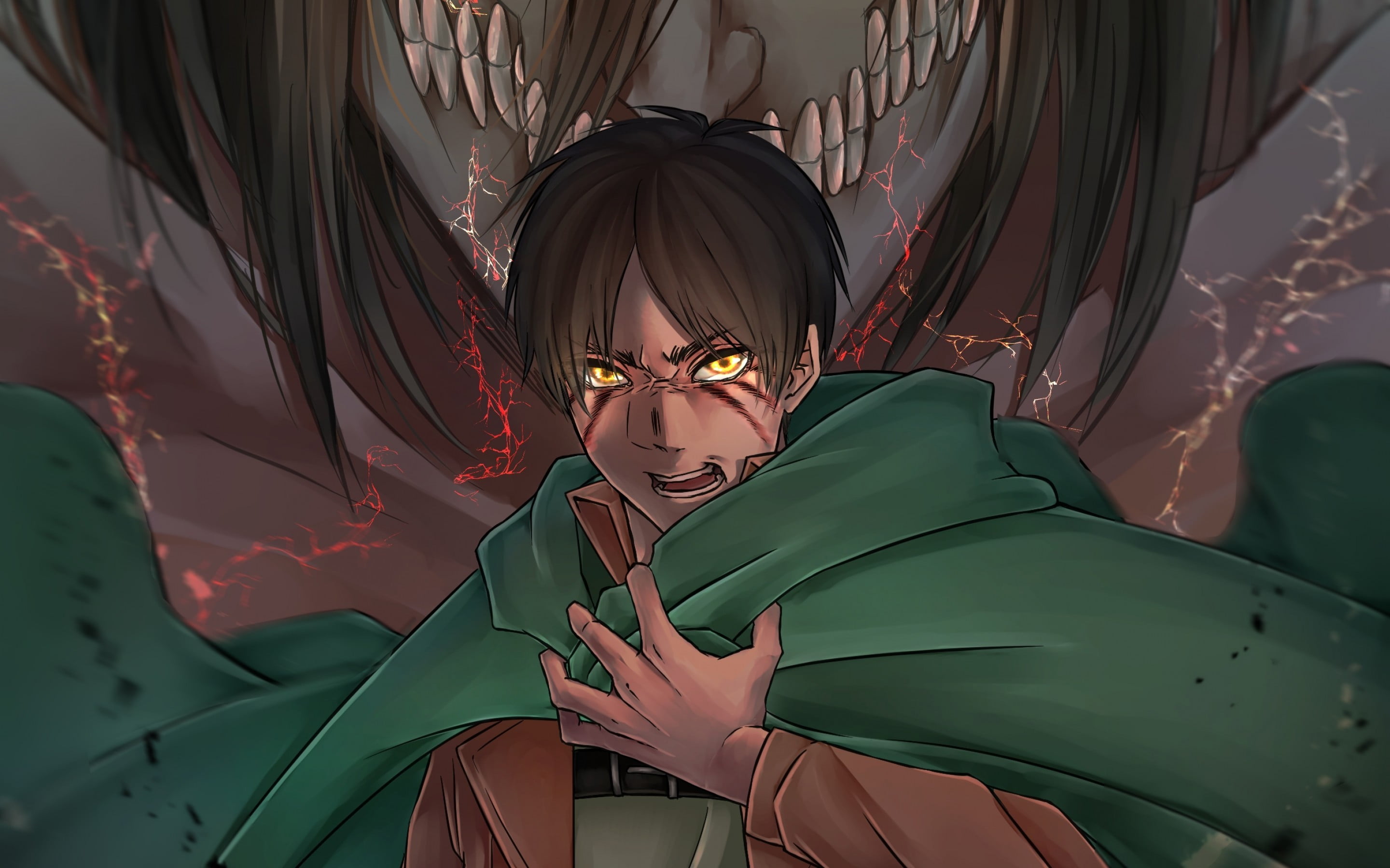 Attack On Titan, Titan, 2K, Anime, Eren Yeager, HD Wallpaper