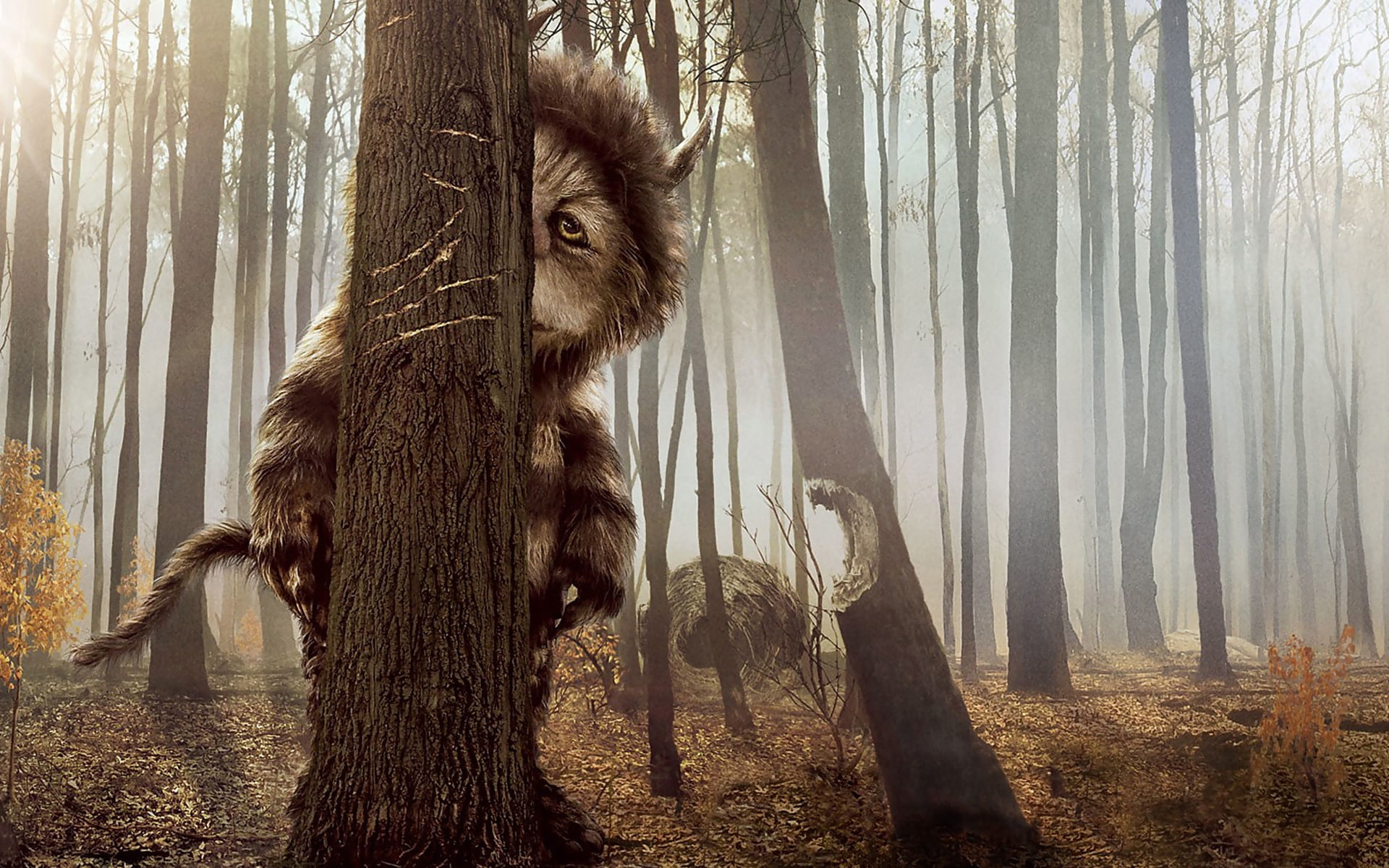forest, hollywood, 1080P, wild, things, sepia, fiction, HD Wallpaper