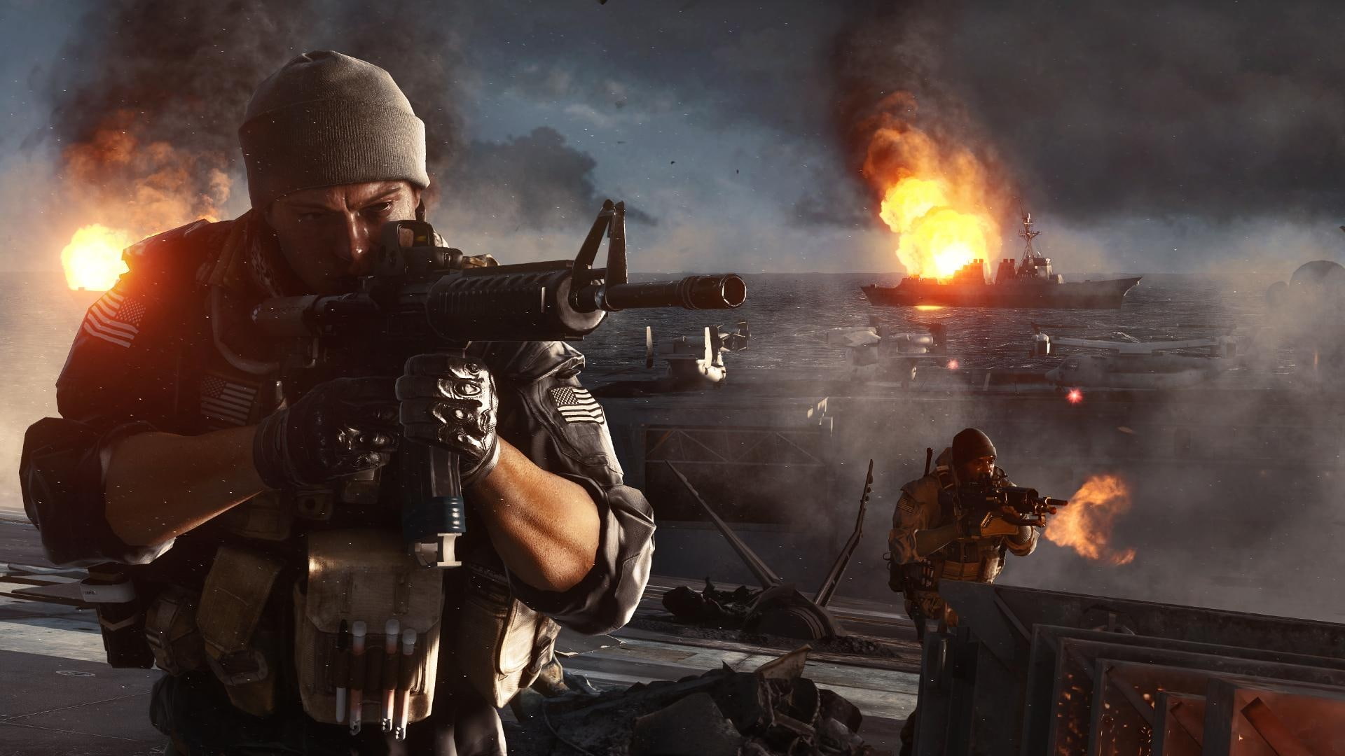 1080P, Battlefield, Firefight, Warships, HD Wallpaper