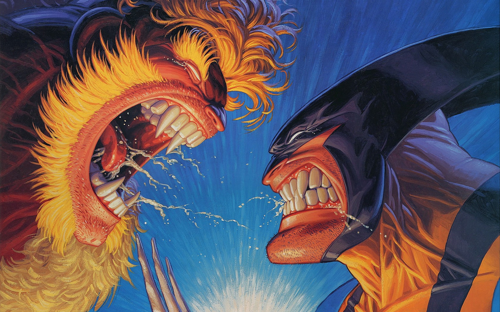 X-Men, Wolverine, Sabertooth, Superhero, 720P, Comic, HD Wallpaper