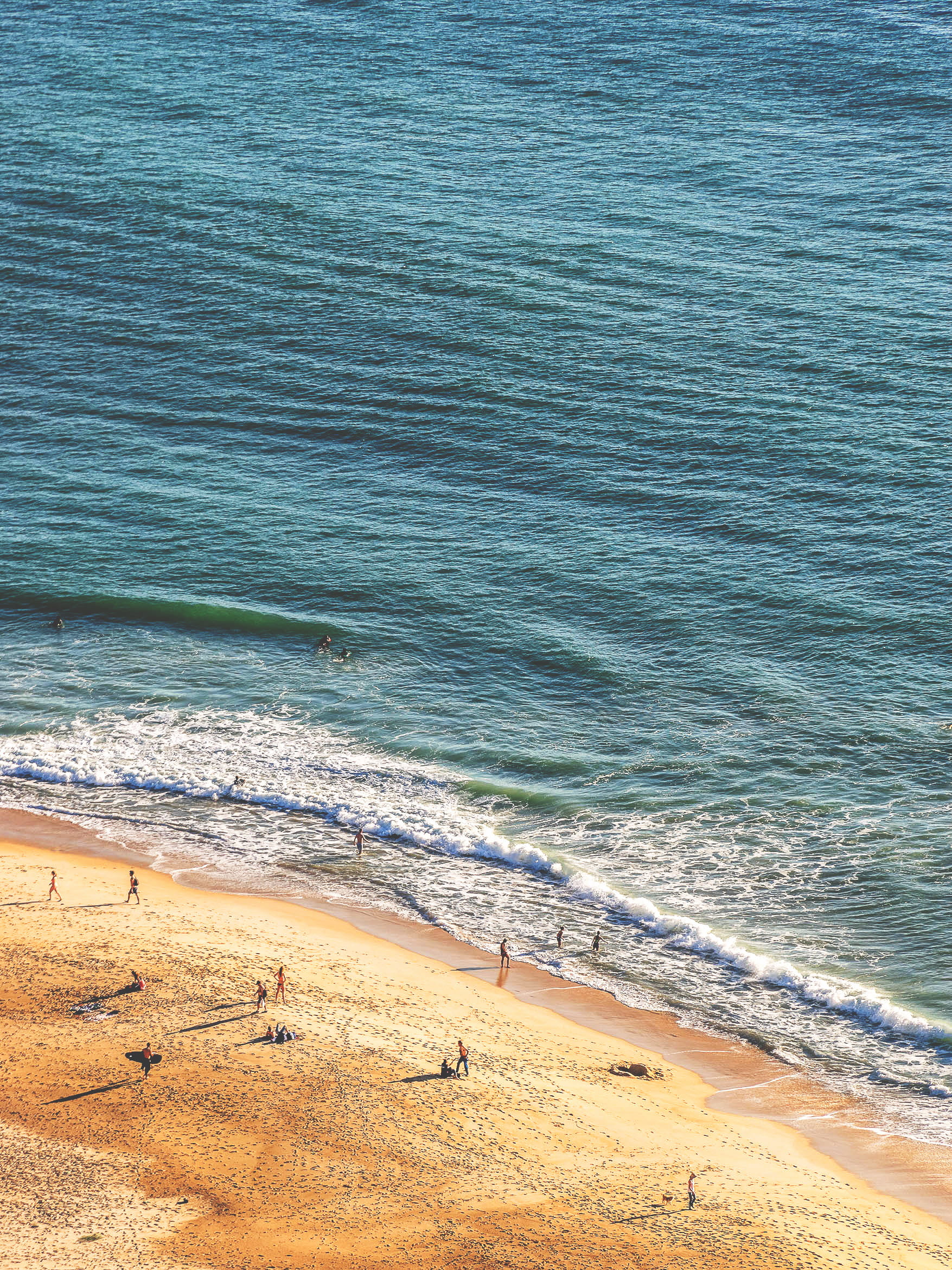 day, water, standing, sport, vacations, beauty in nature, photograhy, high angle view, ocean, View, nature, summer, coastline, sand, blue, waters Edge, Phone HD Wallpaper
